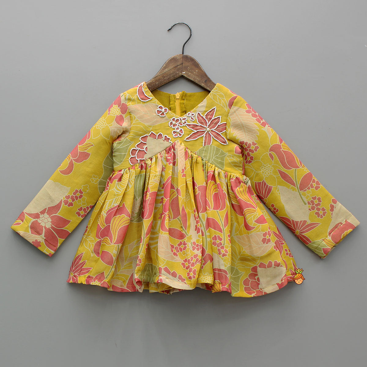 Floral Peplum Top With off White Palazzo