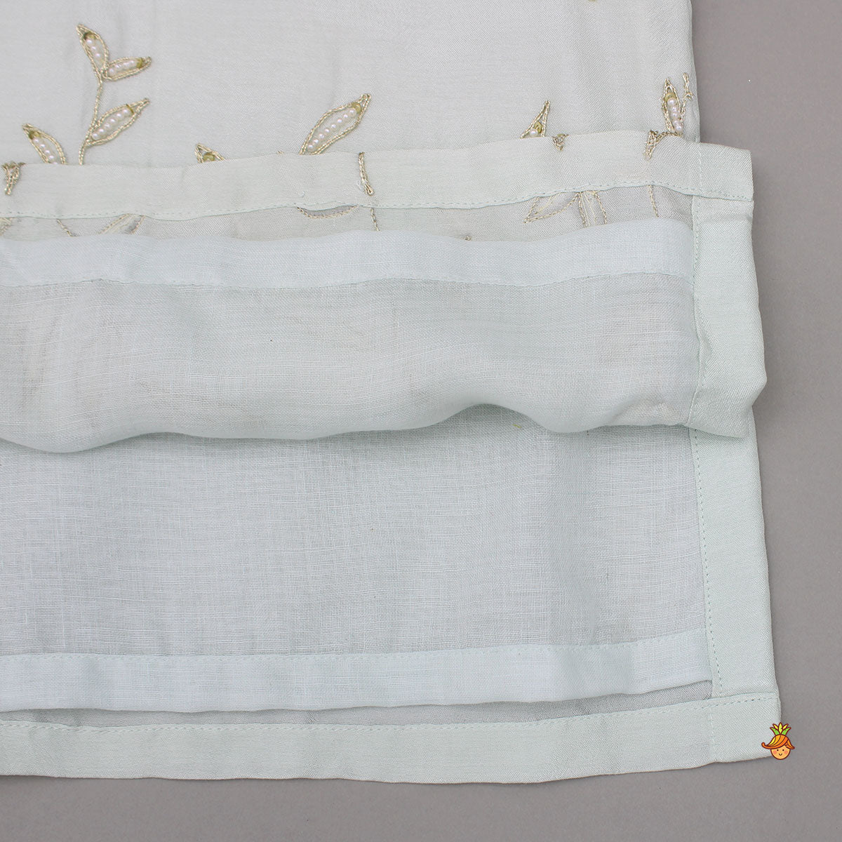 Ethnic Embroidered Blue Embellished Kurta With Pyjama