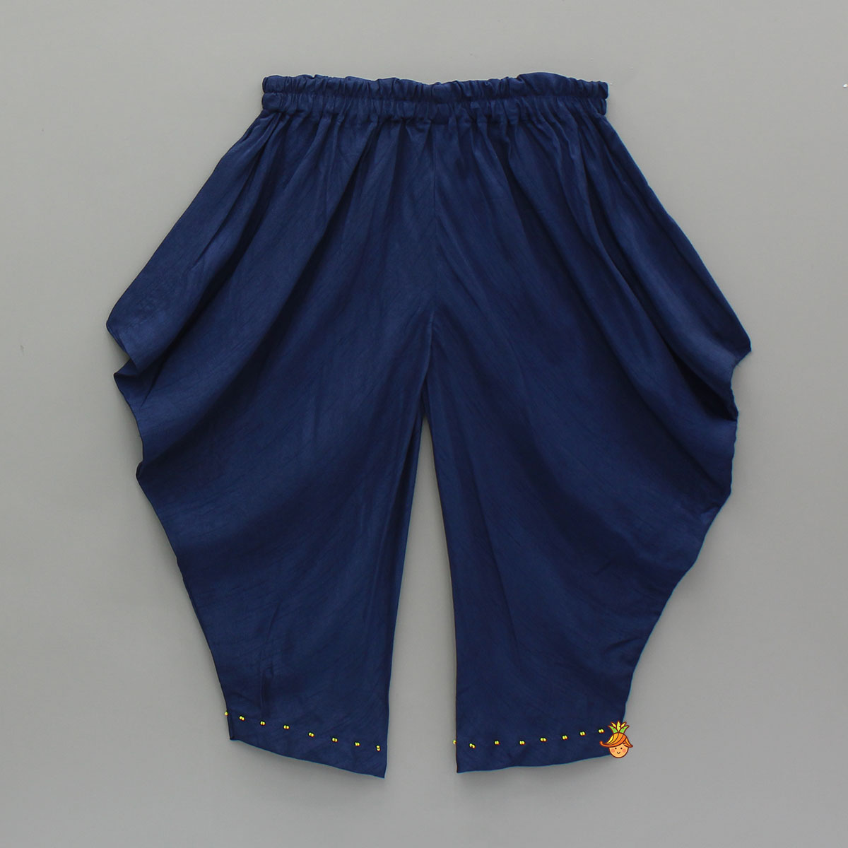 Blue Embroidered Kurti With Matching Dhoti