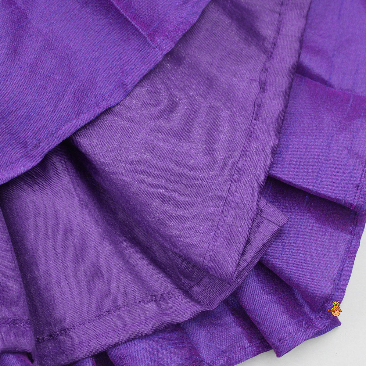 Purple Strappy Dress With Pleated Detailing