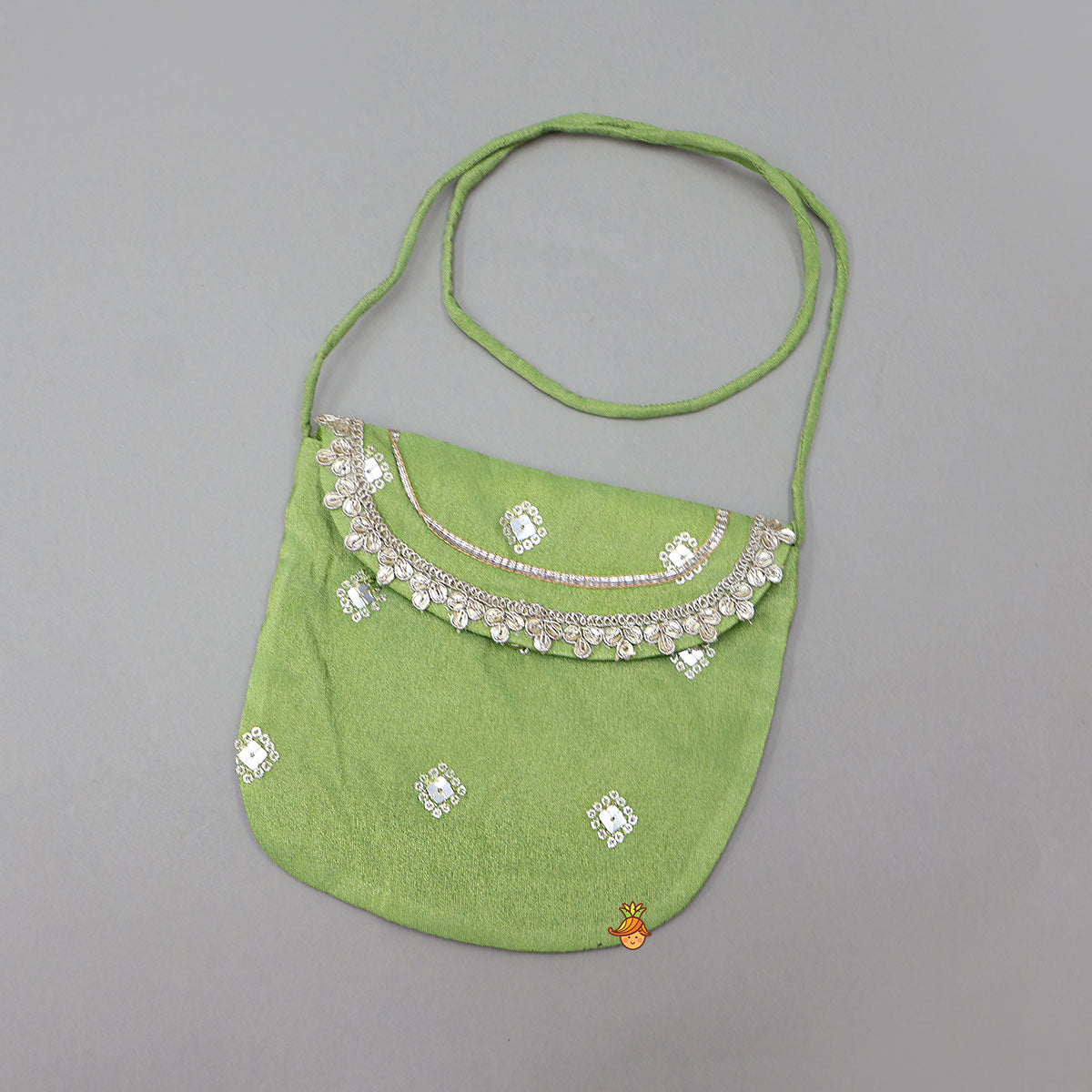 Beautiful Shimmery Kurti With Shimmery Palazzo And Dupatta With Sling Bag