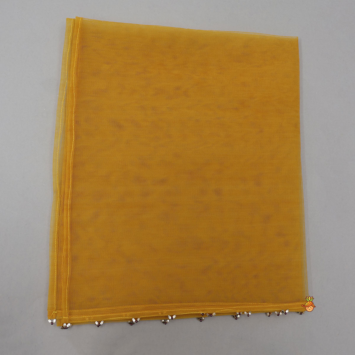 Sequins Embroidered Pleat Detailed Top With Tulle Lehenga And Dupatta