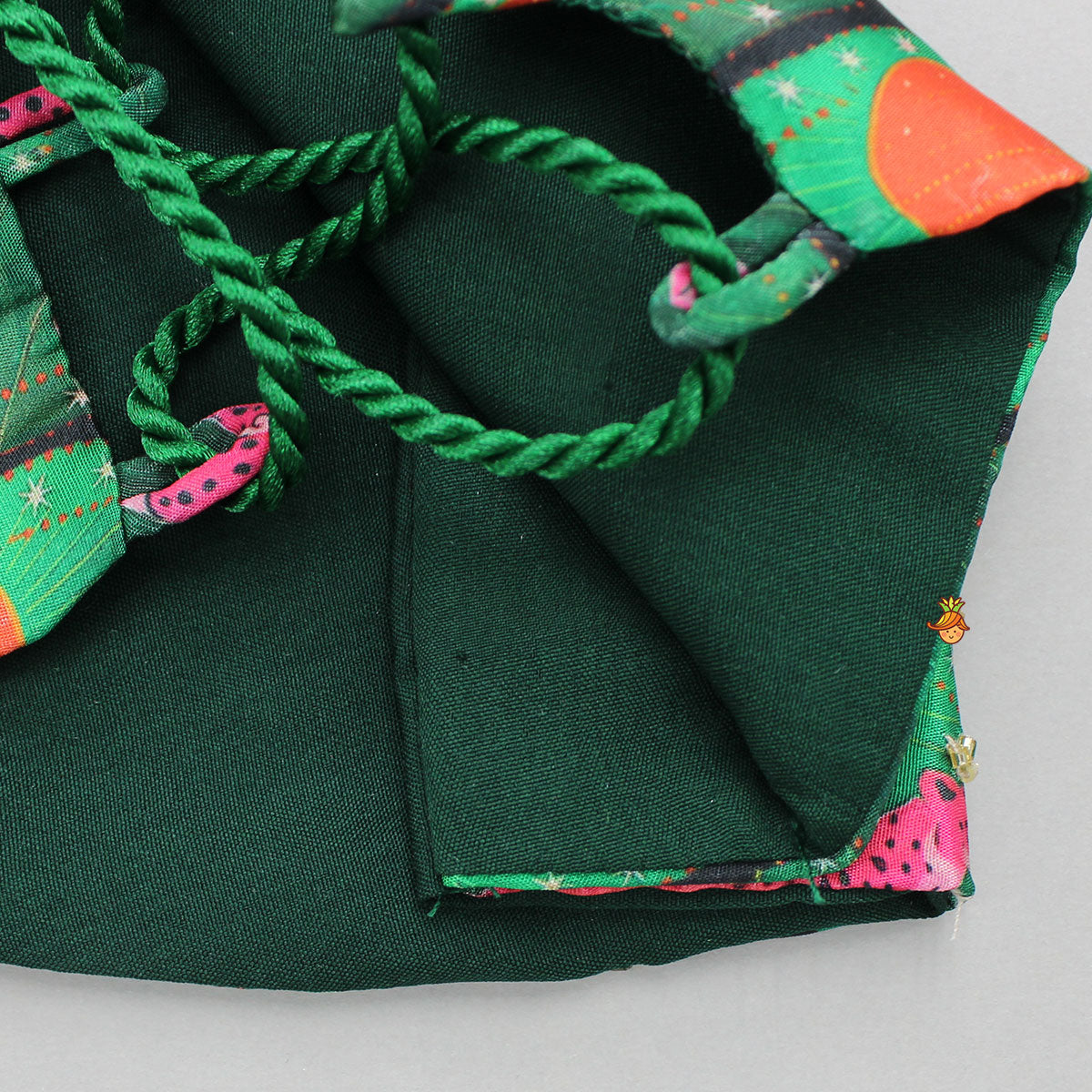 Green Printed Stylish Crop Top With Sharara