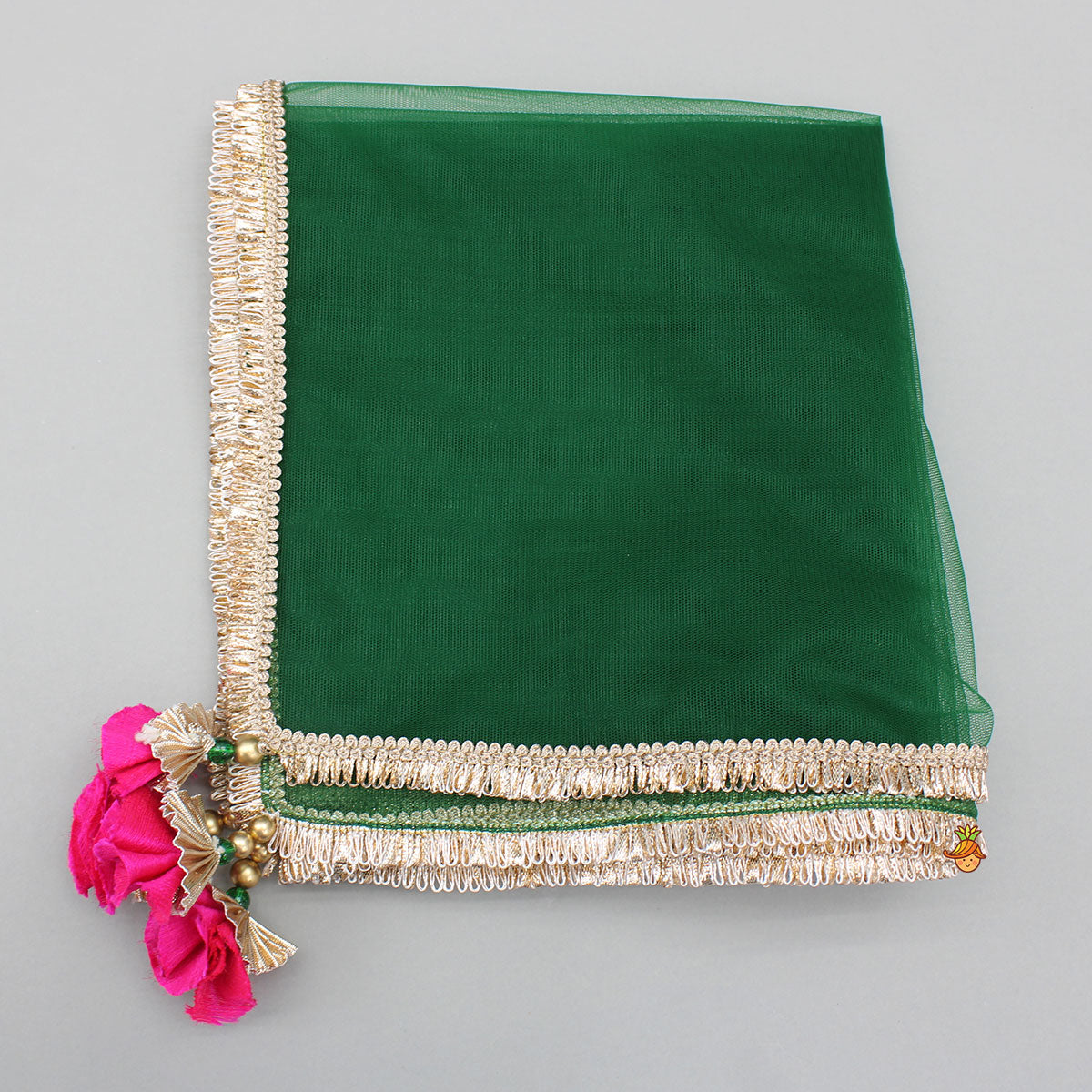 Off White Brocade Top With Lehenga And Dupatta