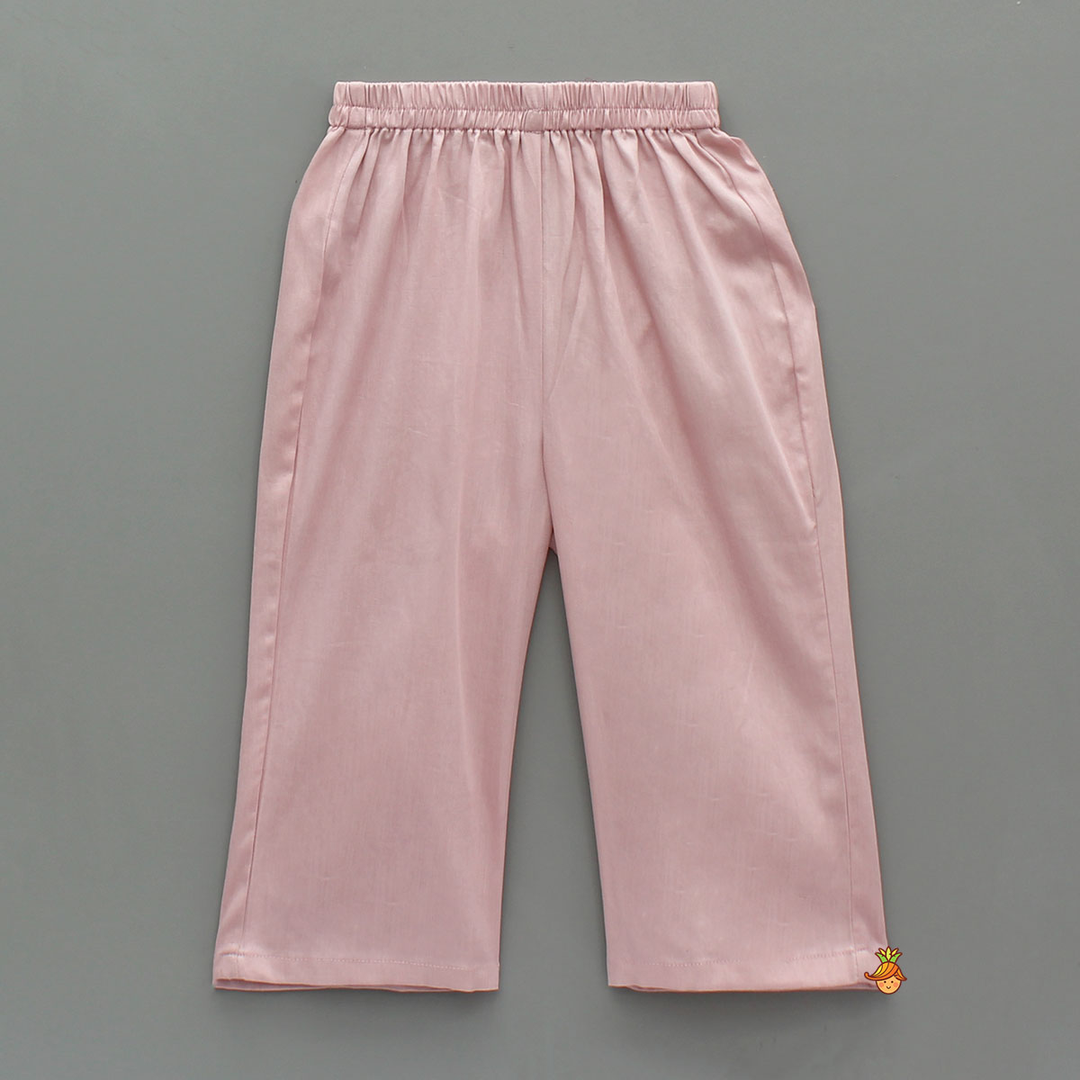 Thread Embroidered Pink Silk Kurti And Pant