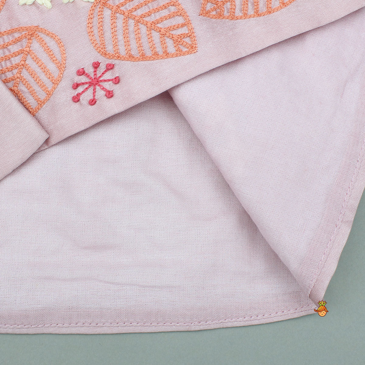 Pink Kurta With Hand Embroidered Jacket And Pyjama