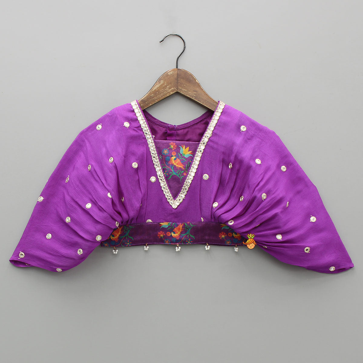 Stylish Purple Top With Printed Palazzo