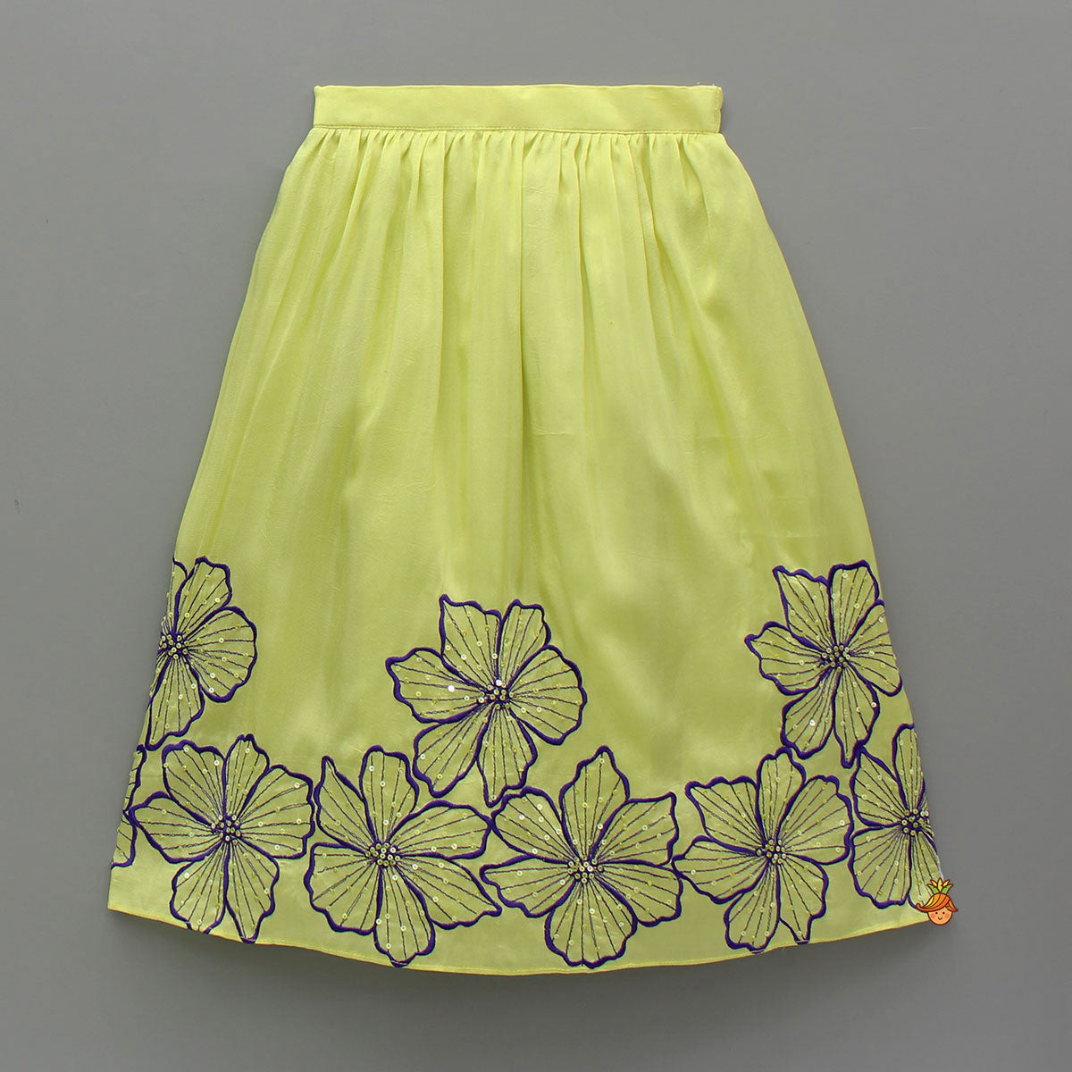 Floral Embroidered Shirt Style Top With Matching Lehenga