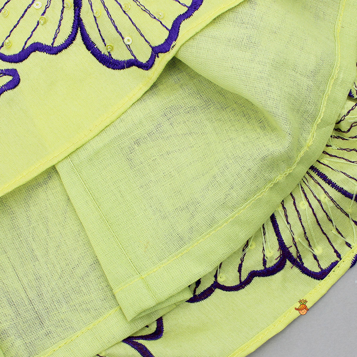Floral Embroidered Shirt Style Top With Matching Lehenga