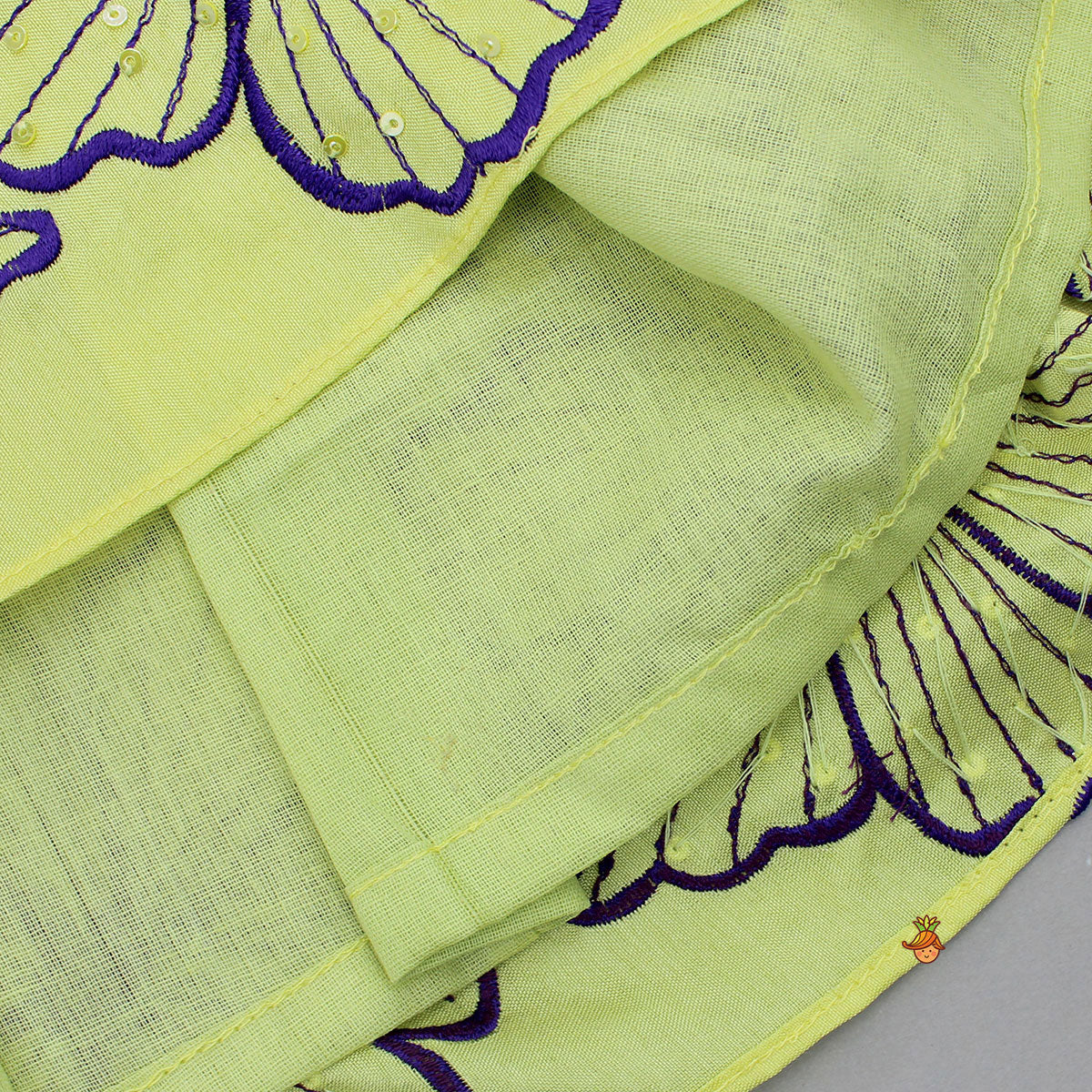 Floral Embroidered Shirt Style Top With Matching Lehenga