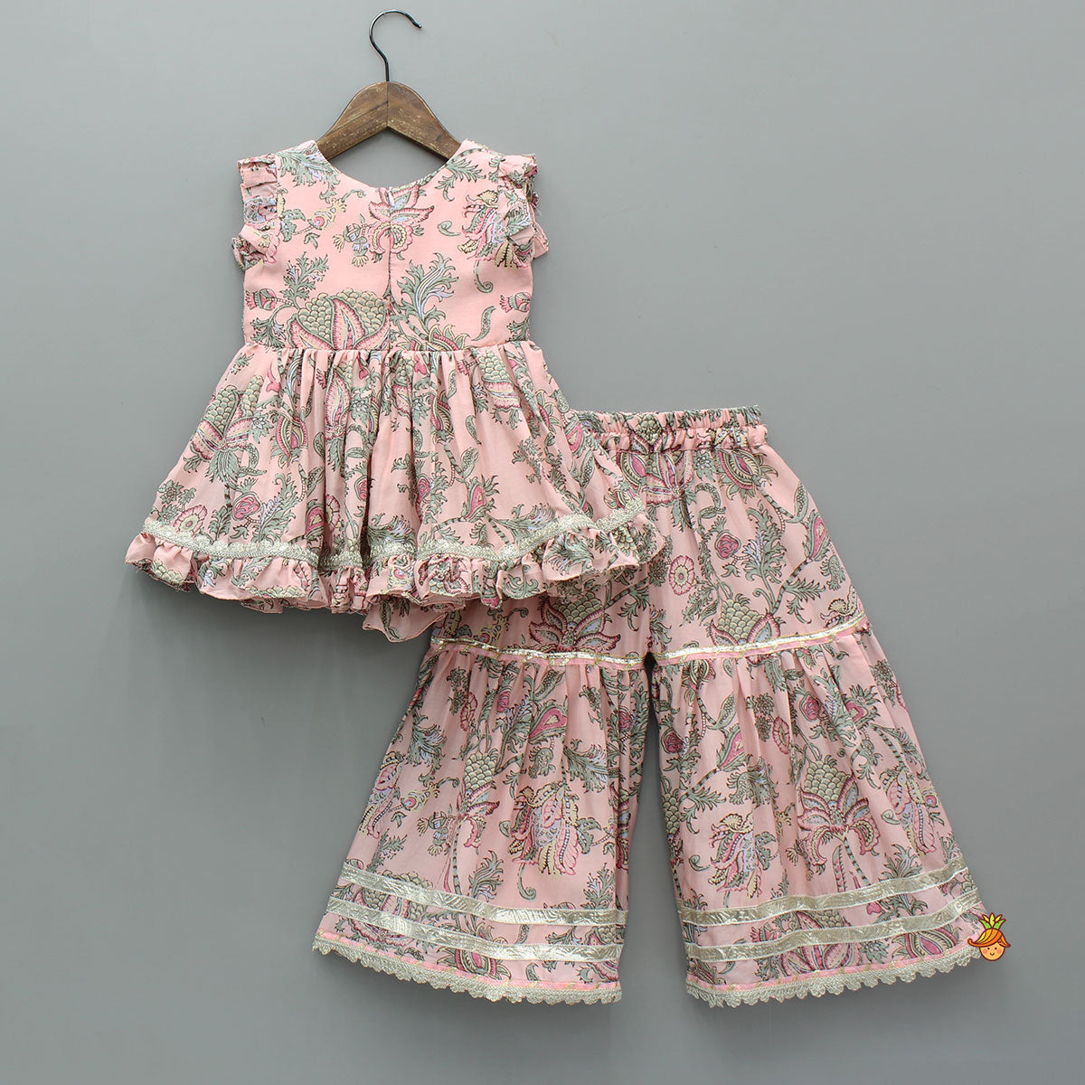 Printed Kurti With Sharara And Dupatta