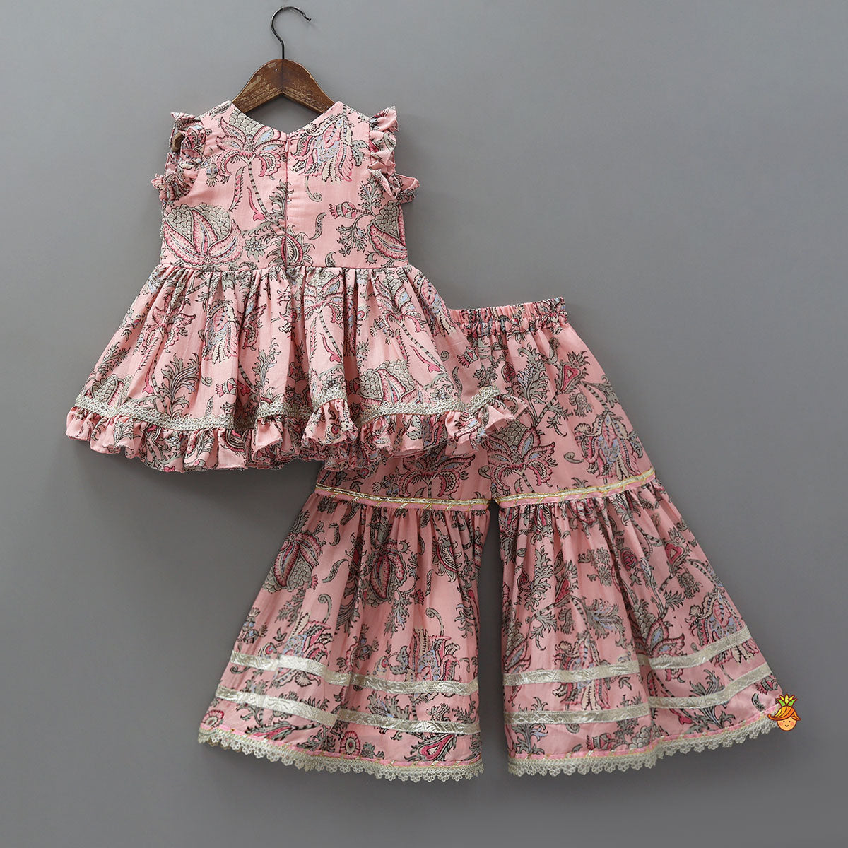 Printed Kurti With Sharara And Dupatta