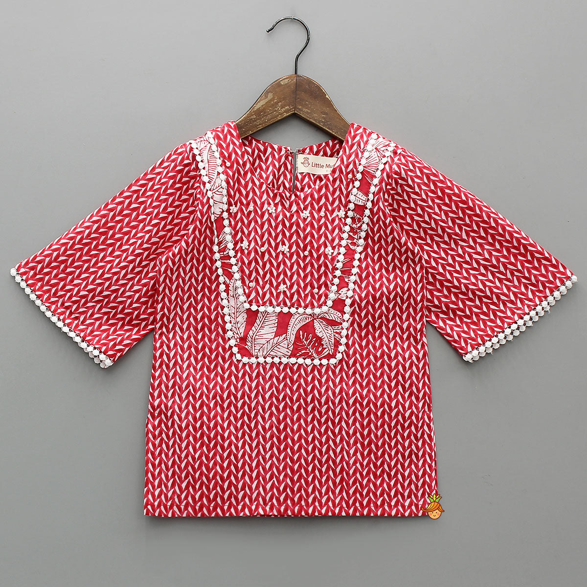 Flared Sleeves Printed Kurti And Pant