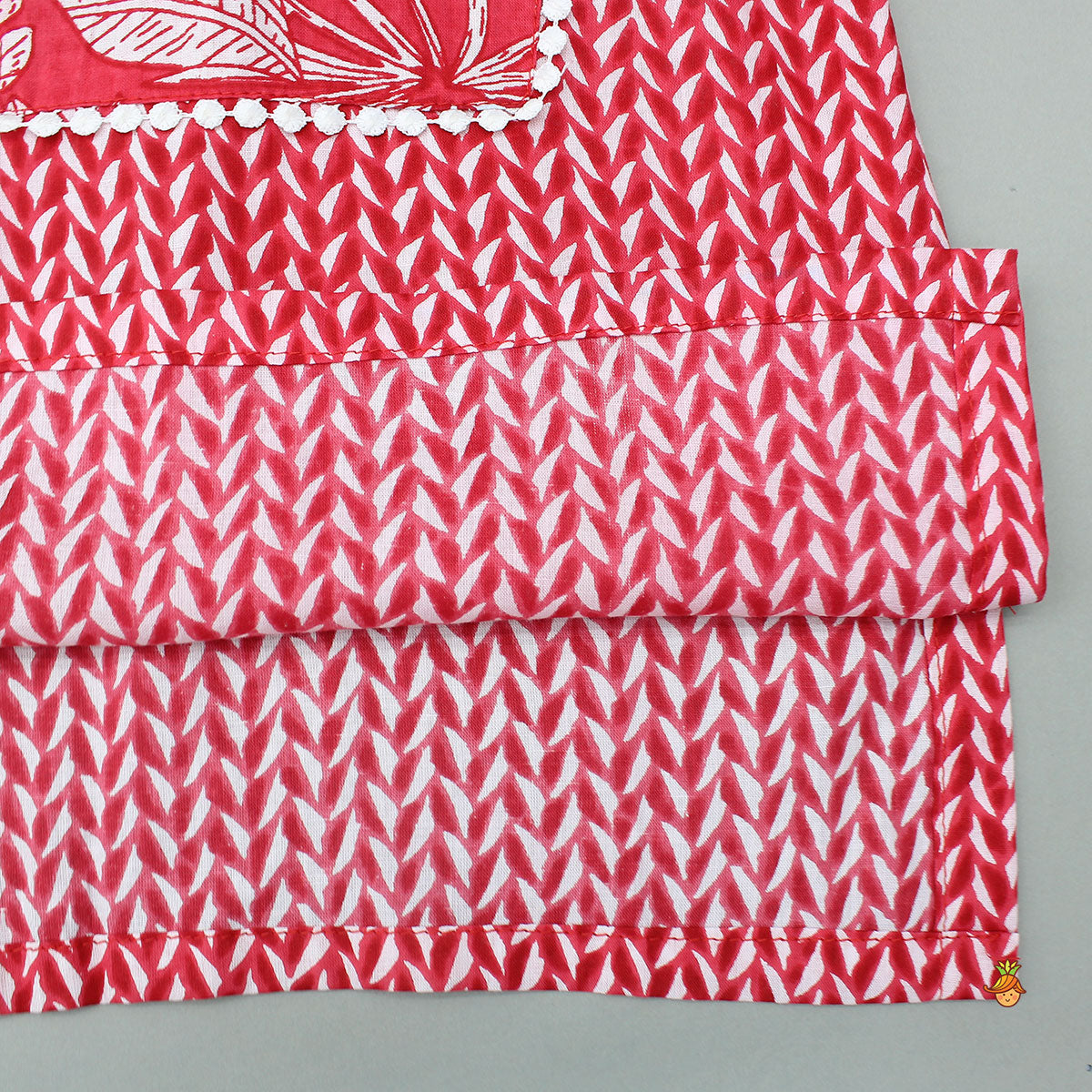 Flared Sleeves Printed Kurti And Pant