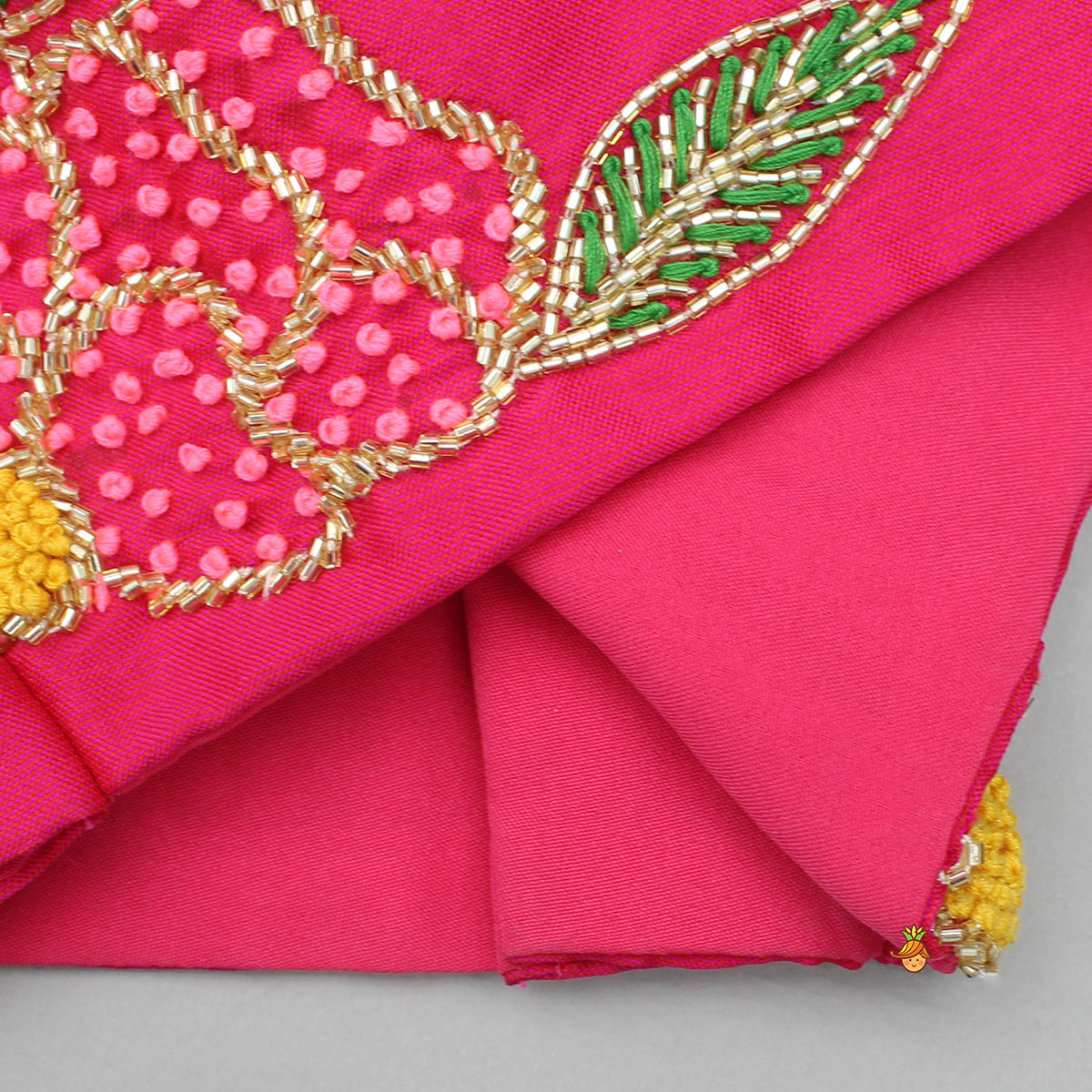Beautiful Pink Embroidered Top With Printed Palazzo