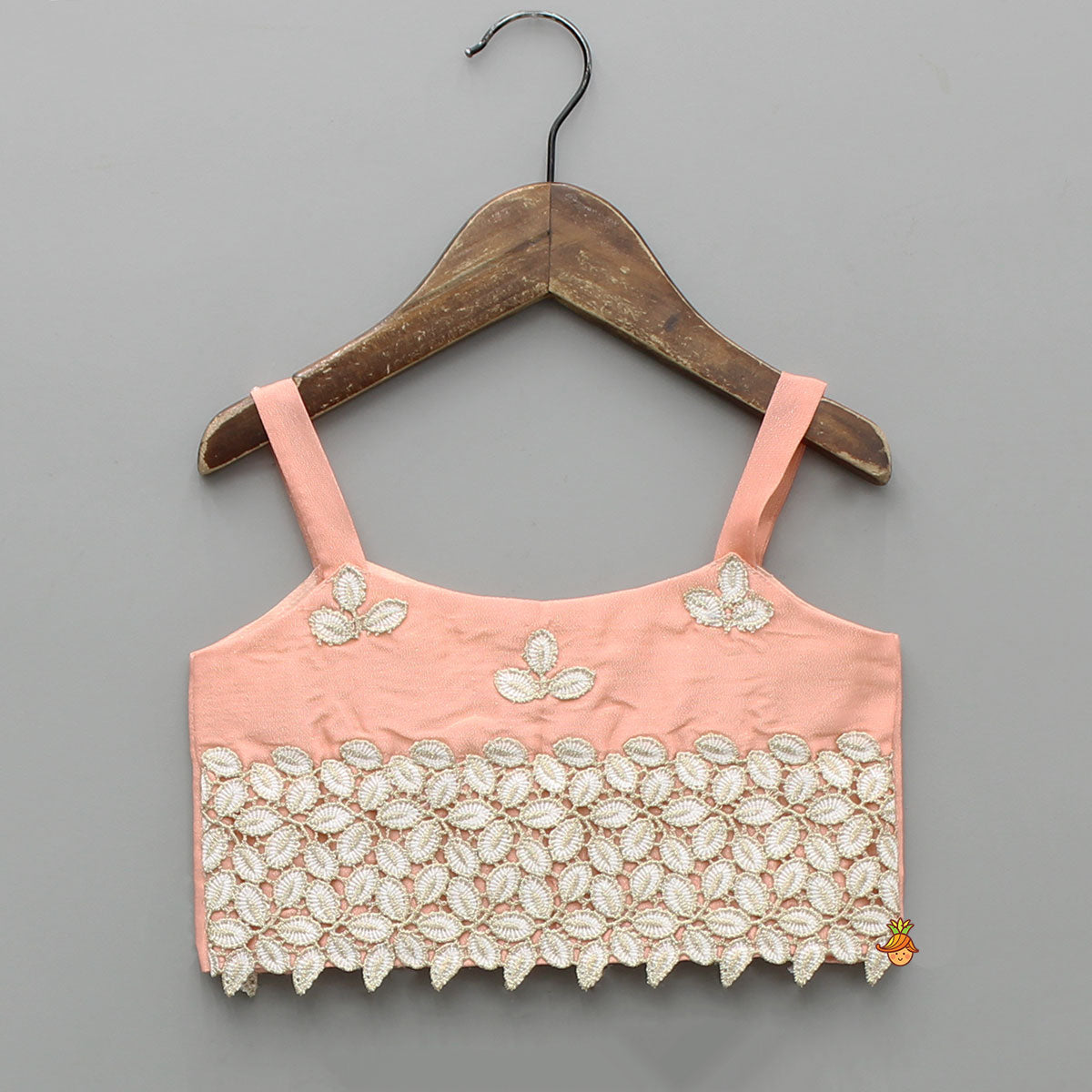 Shimmery Floral Detailed Top With Shimmery Palazzo And Sling Bag