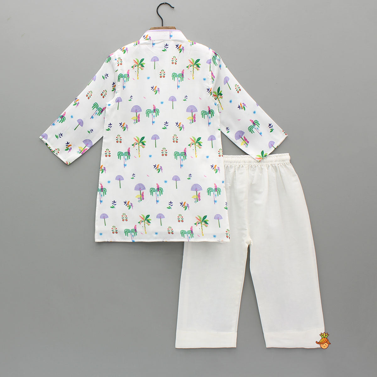 Multicolour Printed Kurta With Pyjama