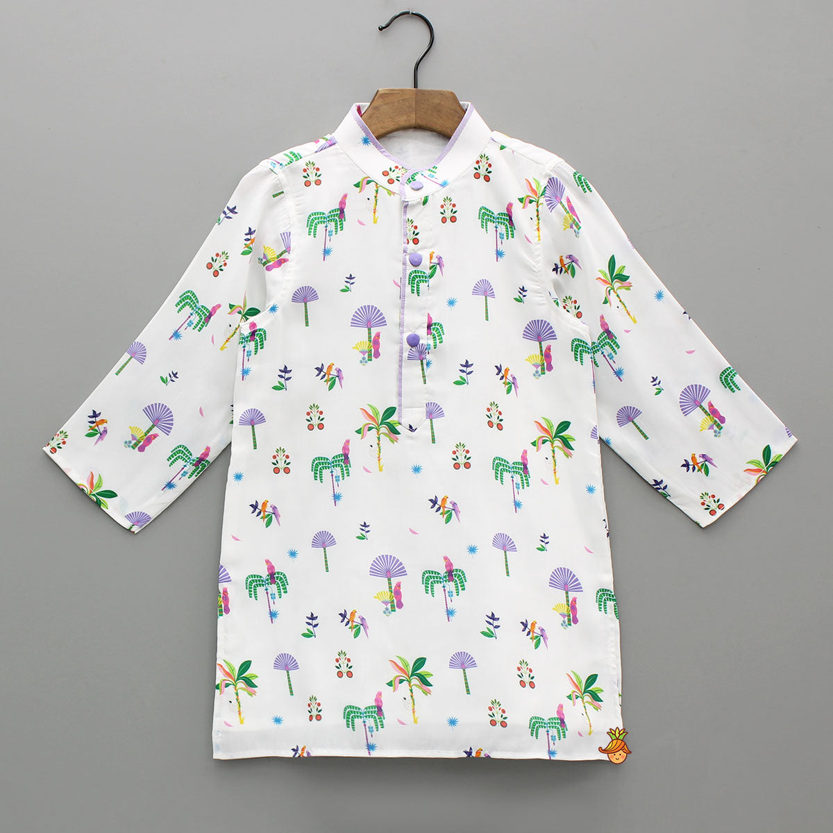 Multicolour Printed Kurta With Pyjama