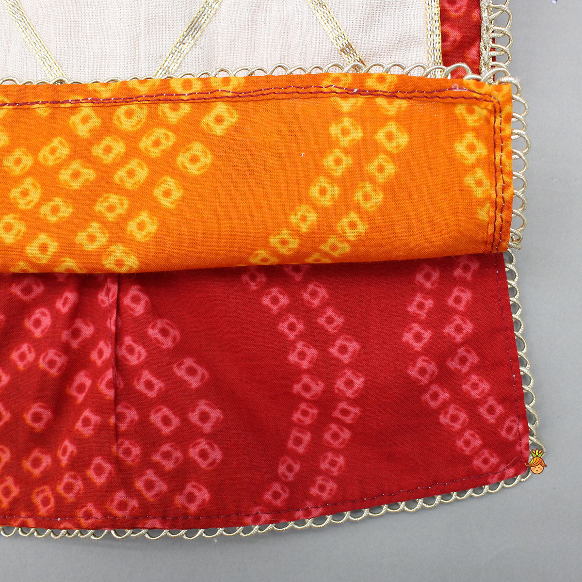 Stunning Bandhani Printed Embellished Top With Sharara And Dupatta