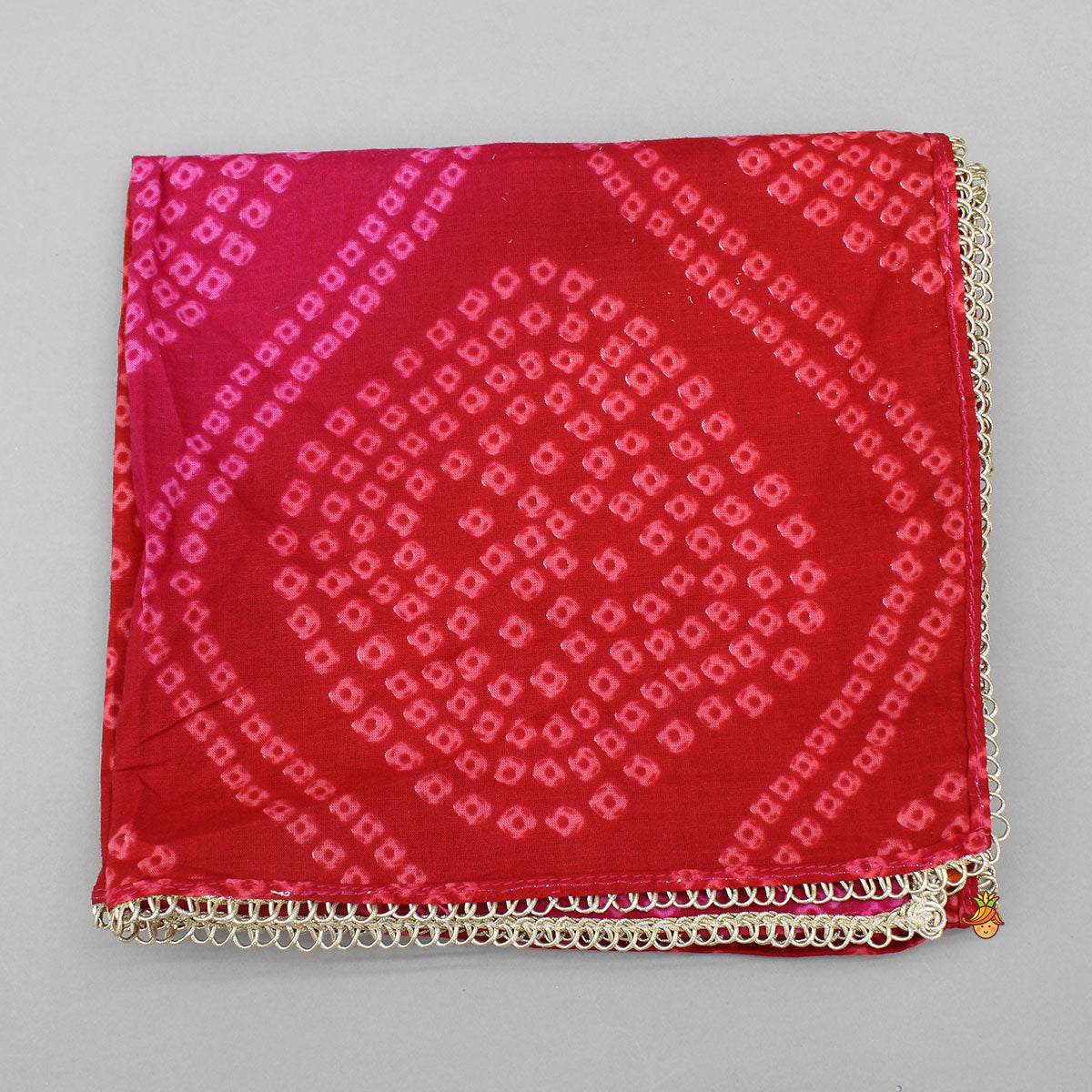 Stunning Bandhani Printed Embellished Top With Sharara And Dupatta