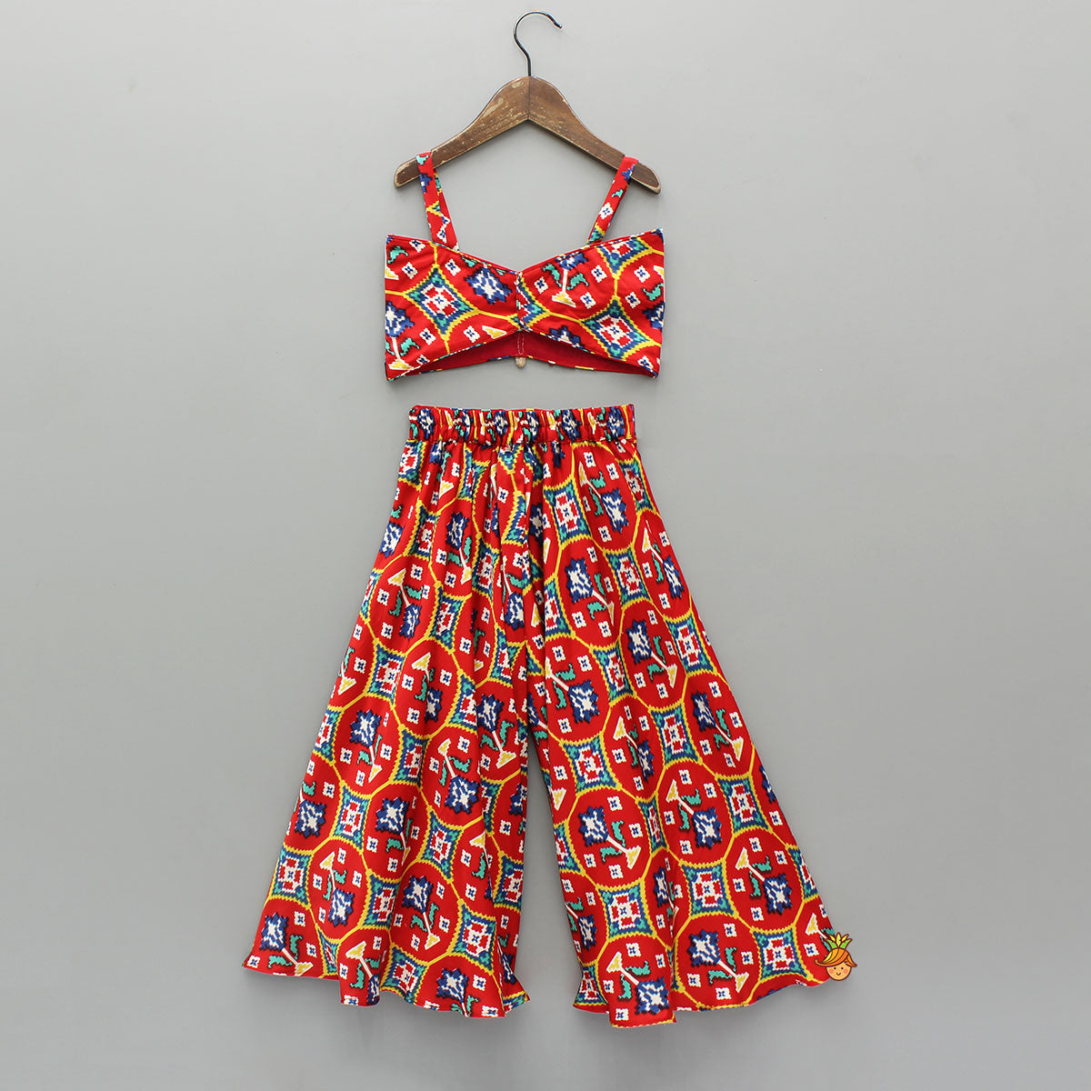 Printed Multicolour Strappy Top With Palazzo