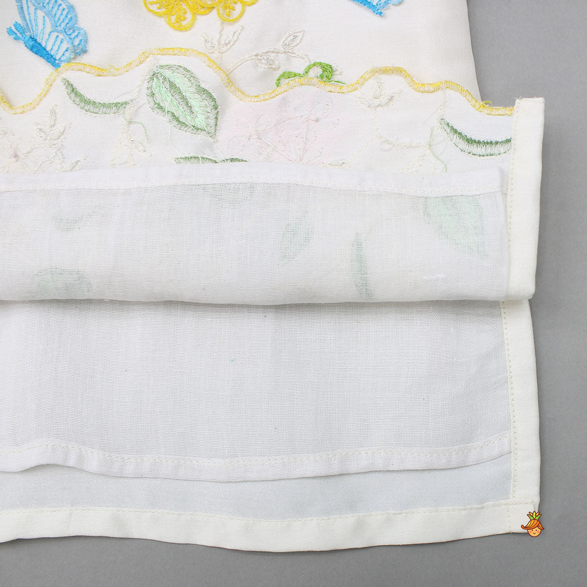 Beautiful Garden Themed Embroidered Kurti With Palazzo