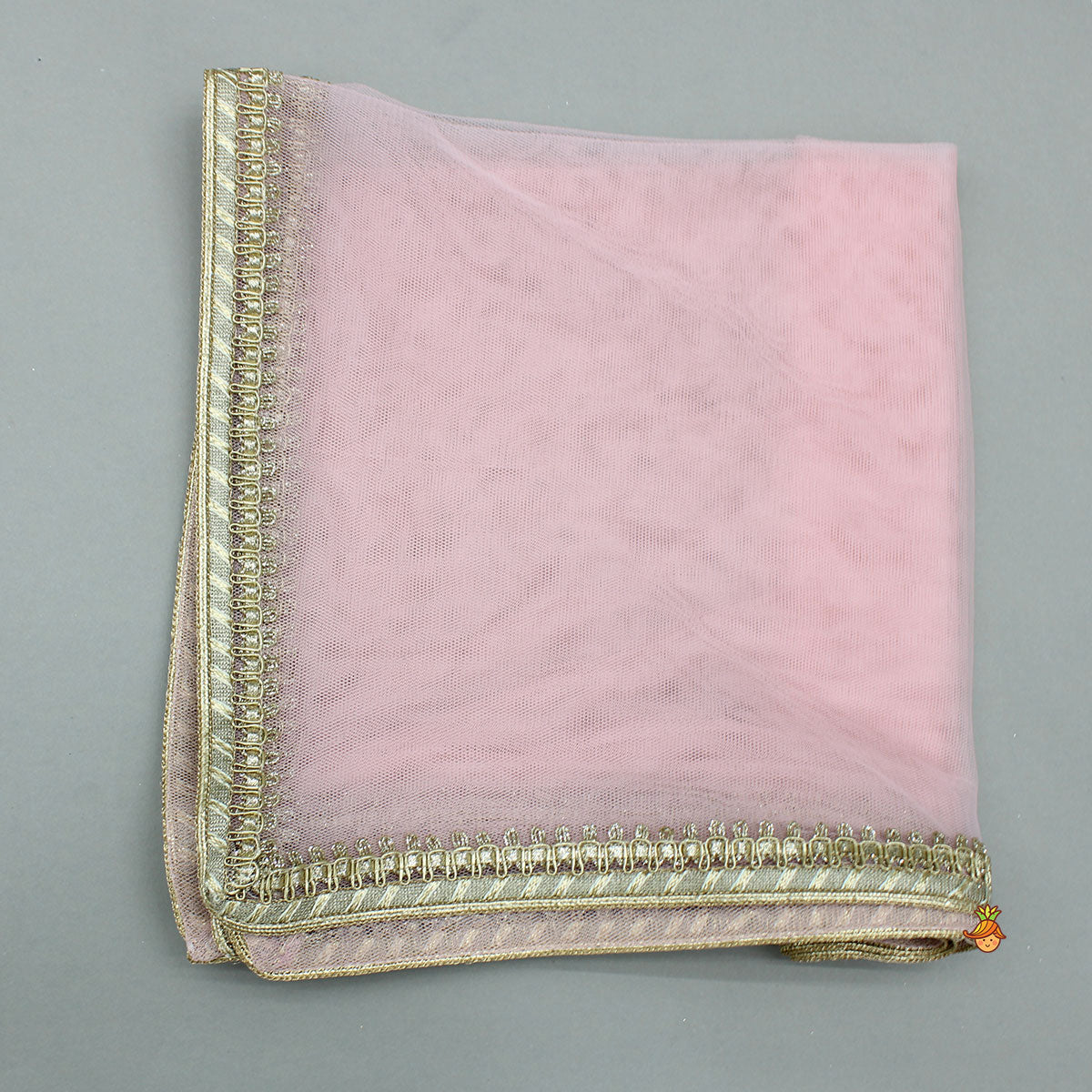 Stunning Shimmery Floral Embroidered Pleat Detailed Top With Shimmery Dhoti And Dupatta