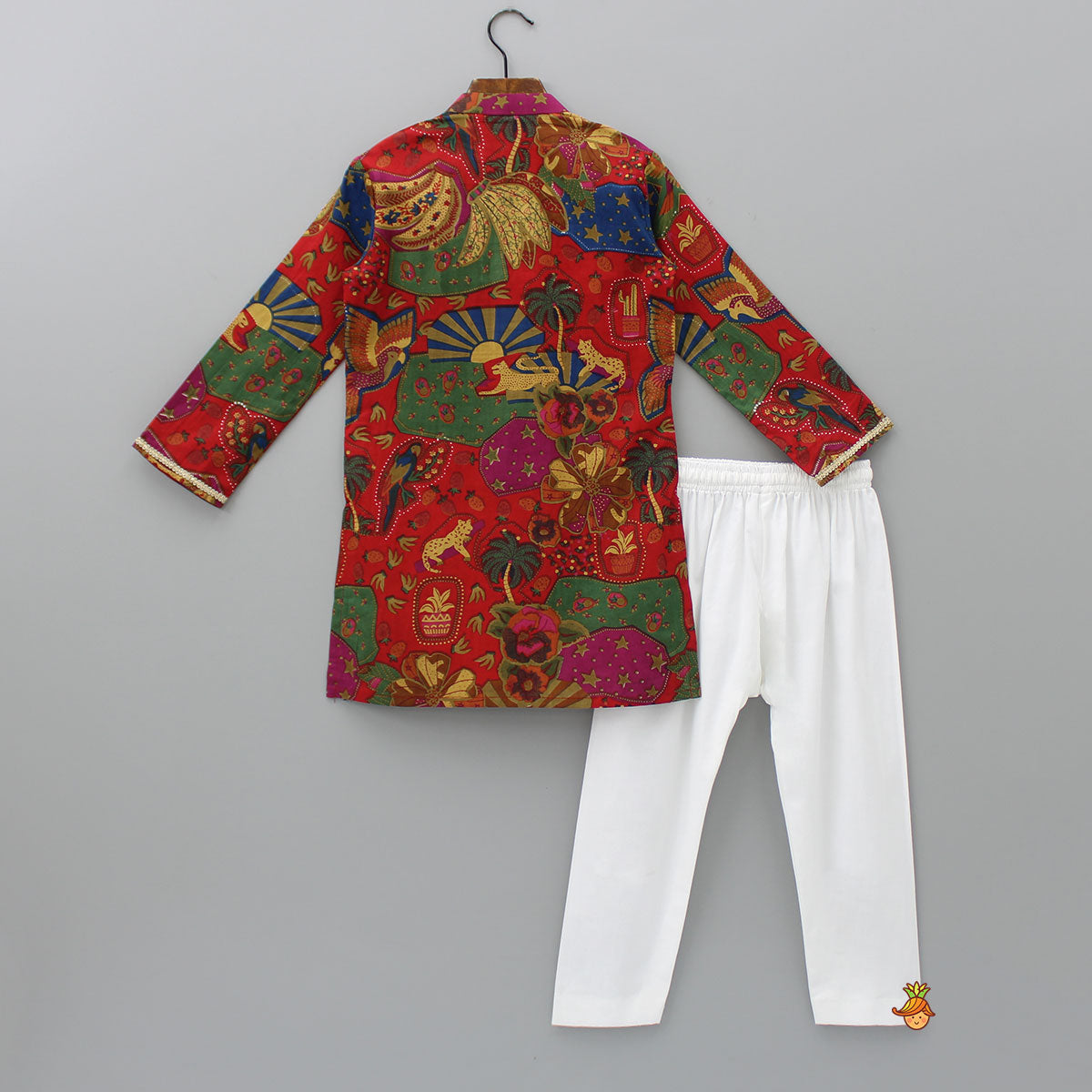 Vibrant Multicolour Printed Kurta With Pyjama