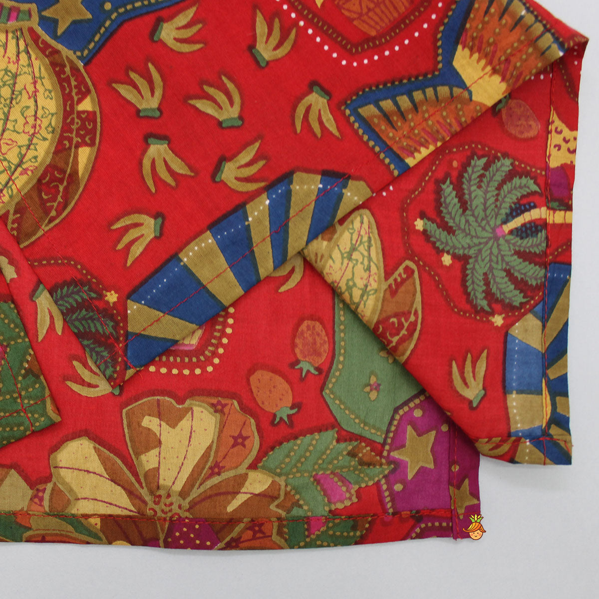Vibrant Multicolour Printed Kurta With Pyjama