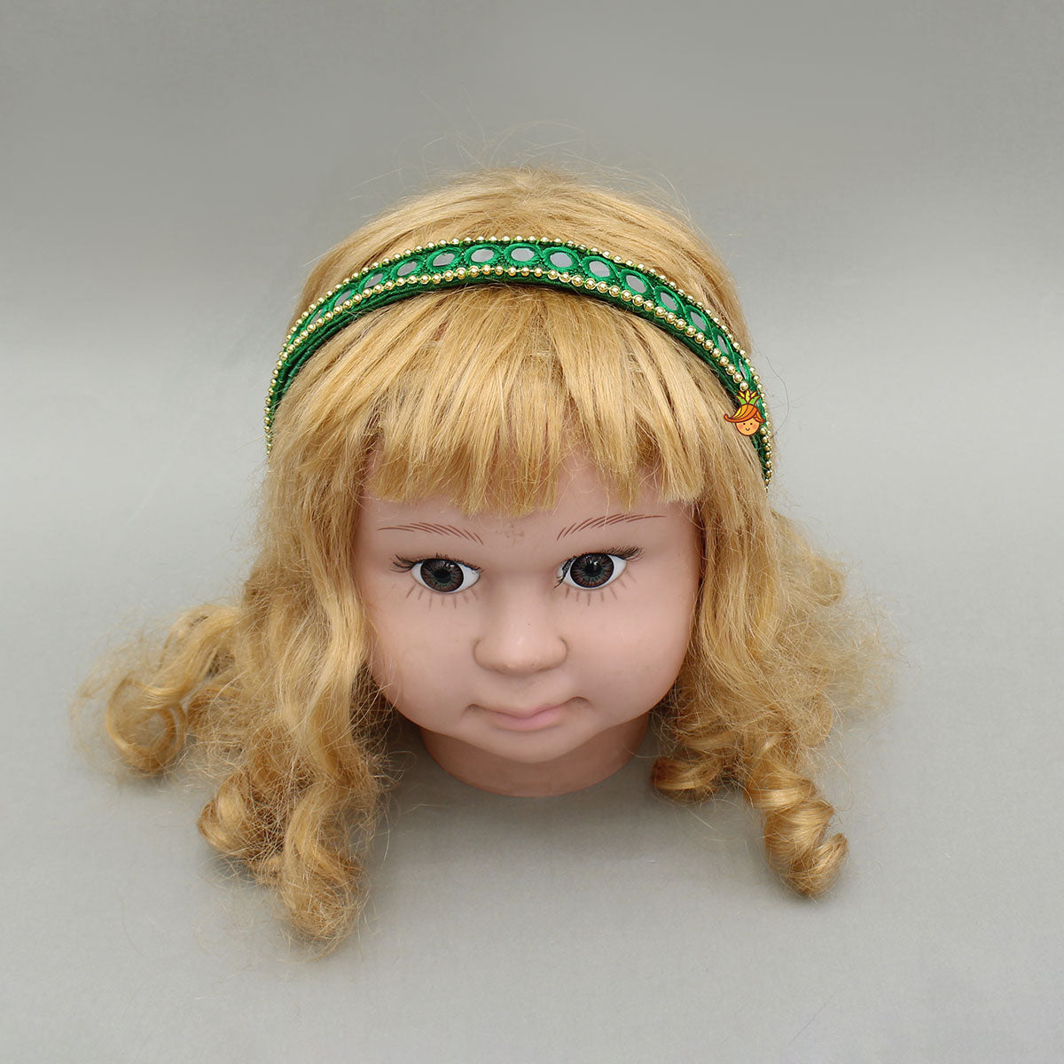 Faux Mirror Work Green Hair Band