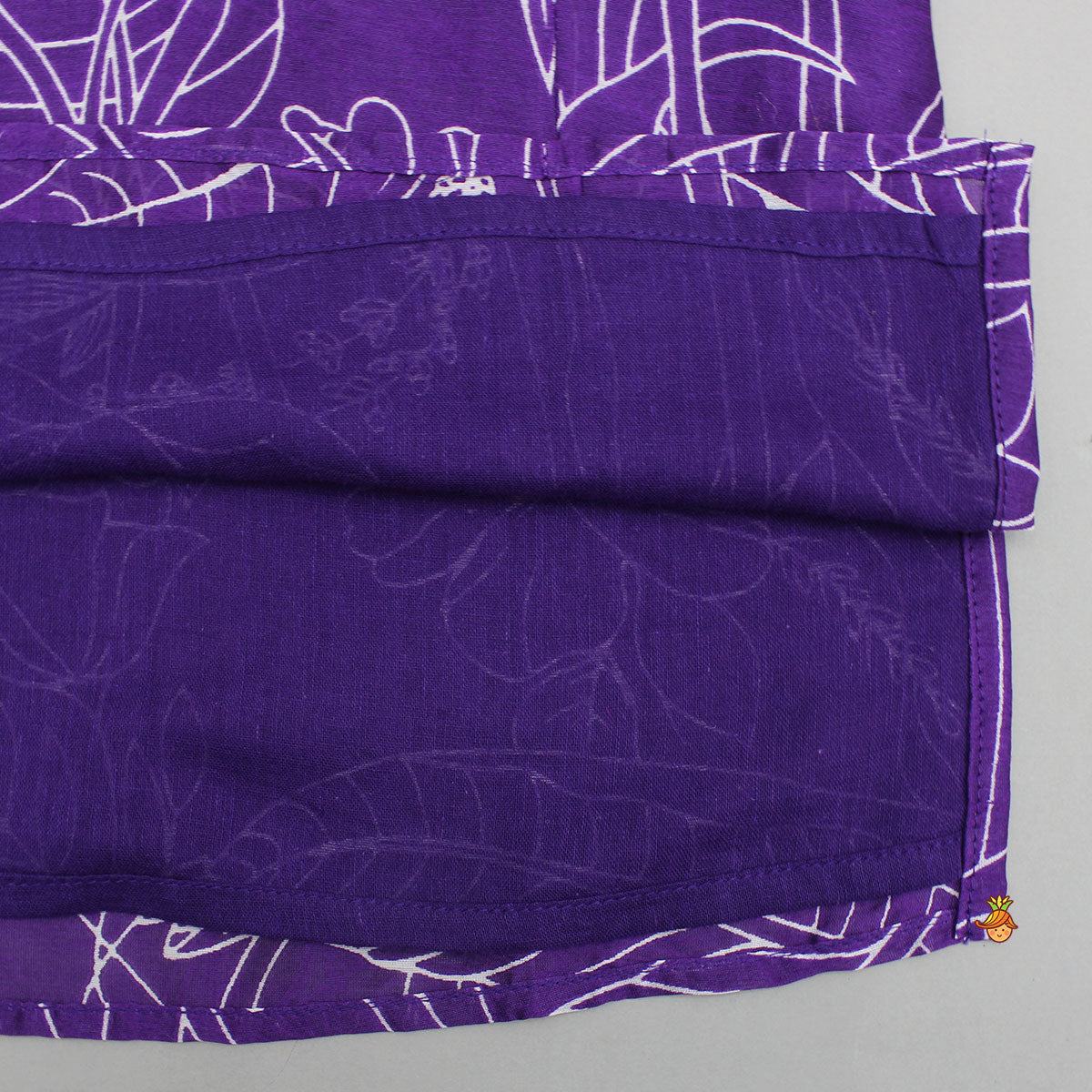 Floral Printed Purple Kurta With Pyjama