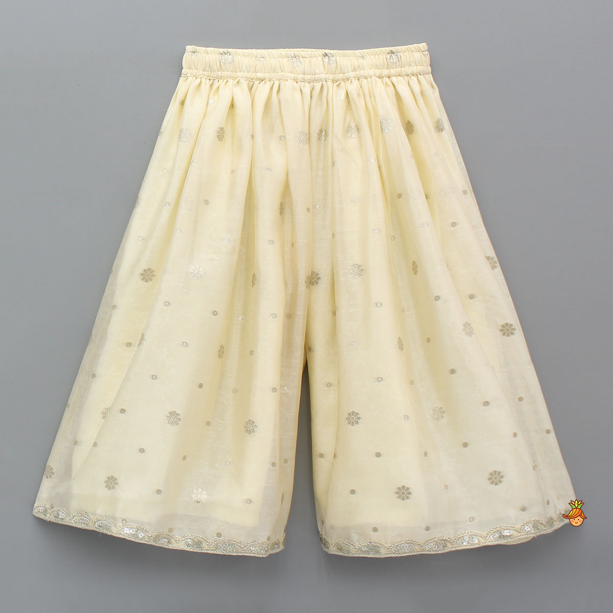 Beautiful Green Embroidered Halter Neck Top With Flared Palazzo