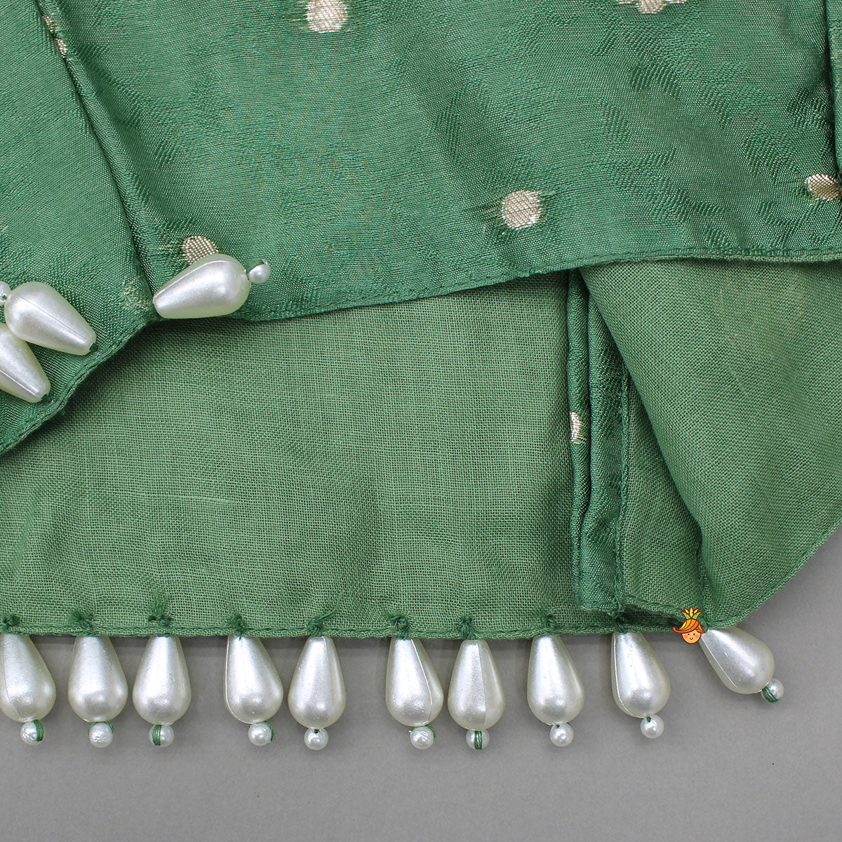 Beautiful Green Embroidered Halter Neck Top With Flared Palazzo