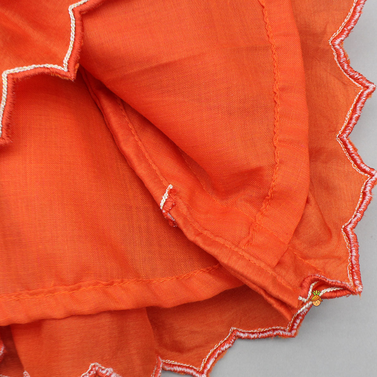 Adorable Bow Detailed Embroidered Tiered Top With Dhoti