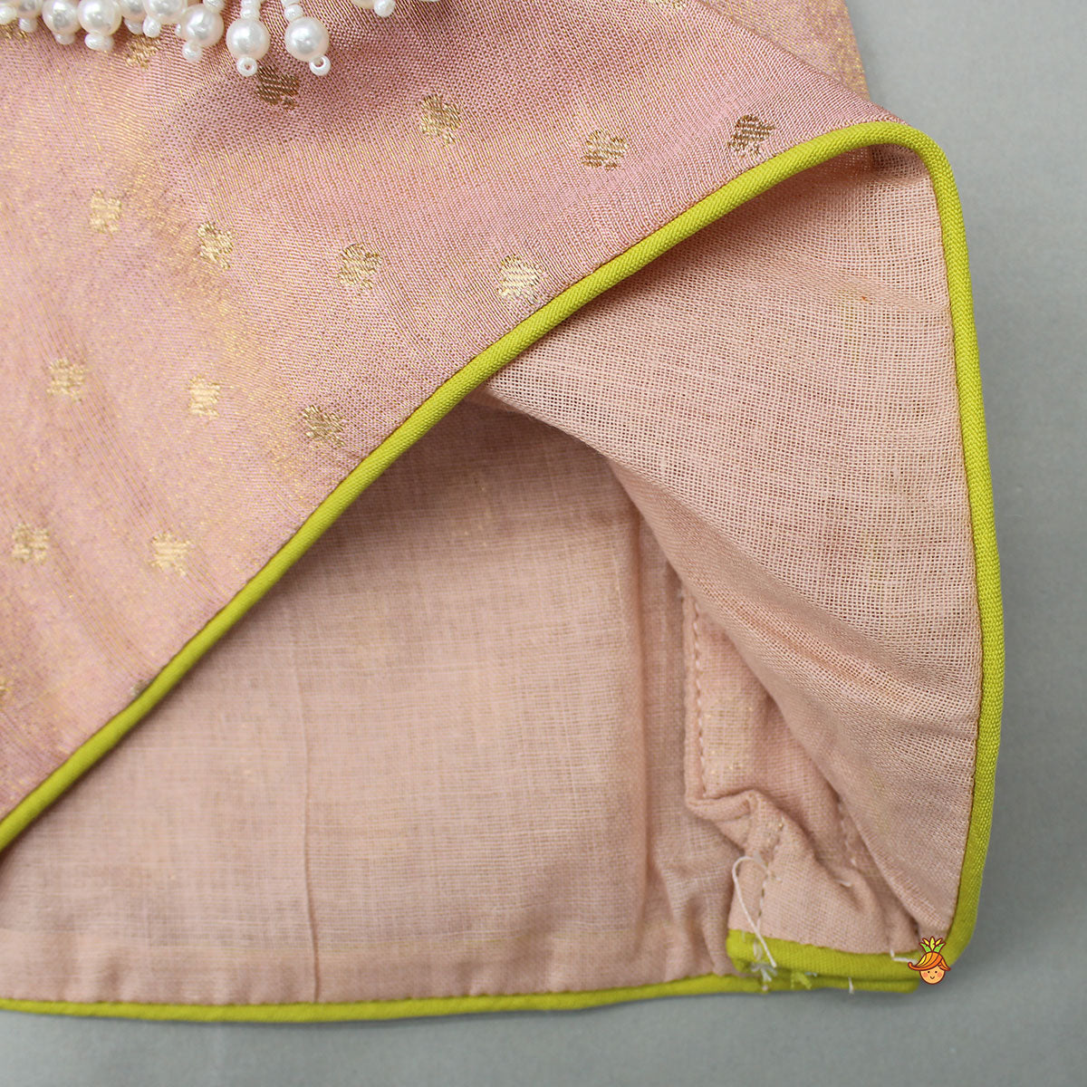 Shimmery Intricate Floral Embroidered Top With Flared Shimmery Lehenga
