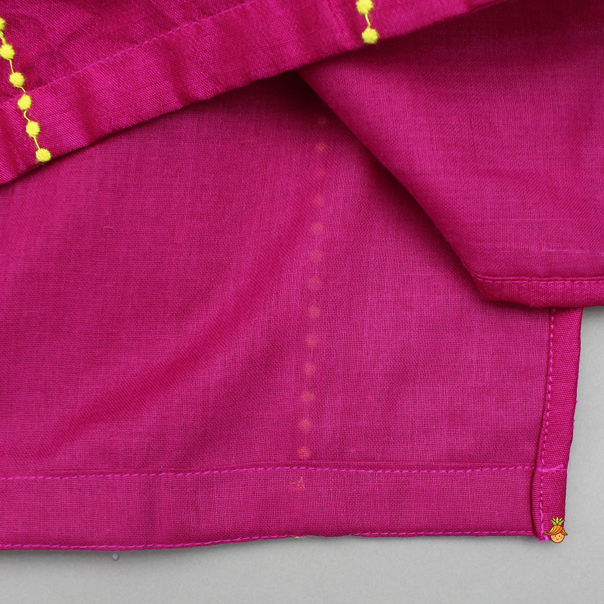 Pink Kurta With Polka Dots Embroidered Jacket And Pyjama
