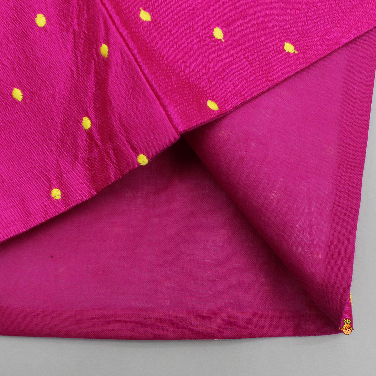 Pink Kurta With Polka Dots Embroidered Jacket And Pyjama