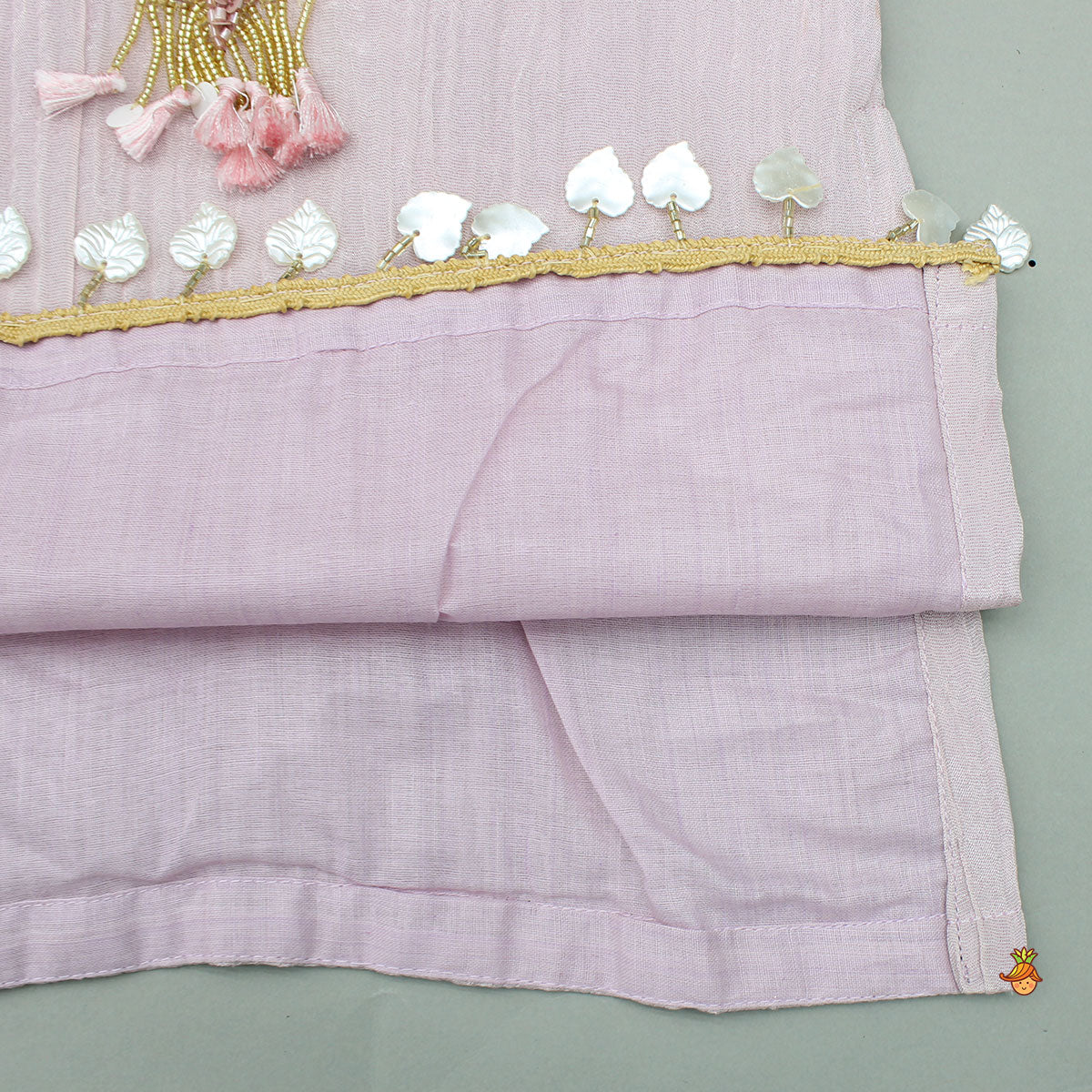 Sleeveless Beads Embroidered Embellished Kurti With Shimmery Palazzo