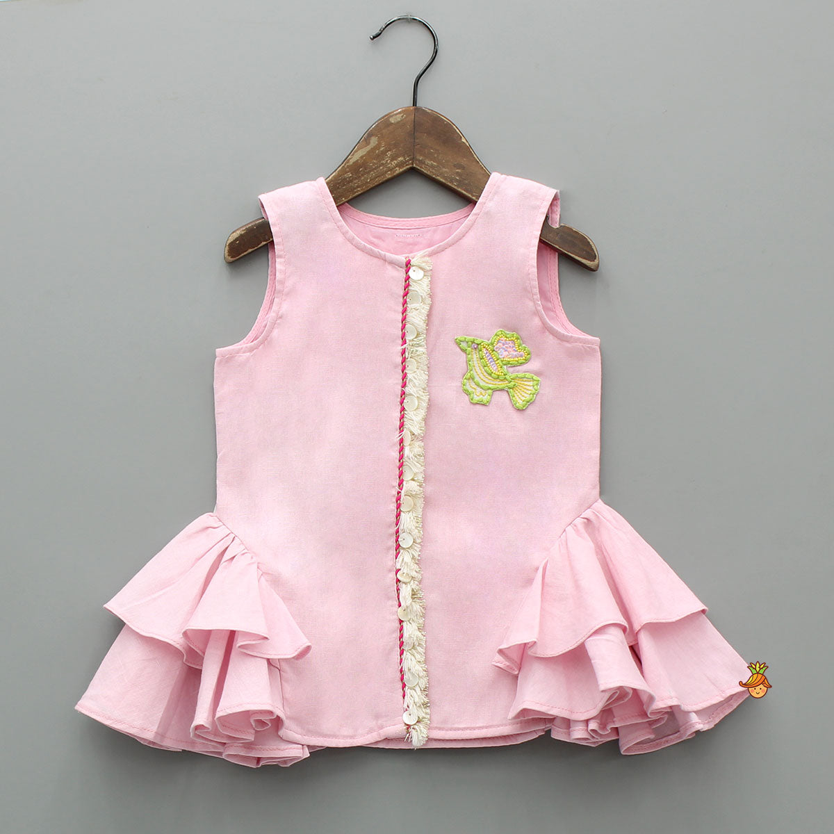 Adorable Sleeveless Ruffle Detailed Top With Floral Pants