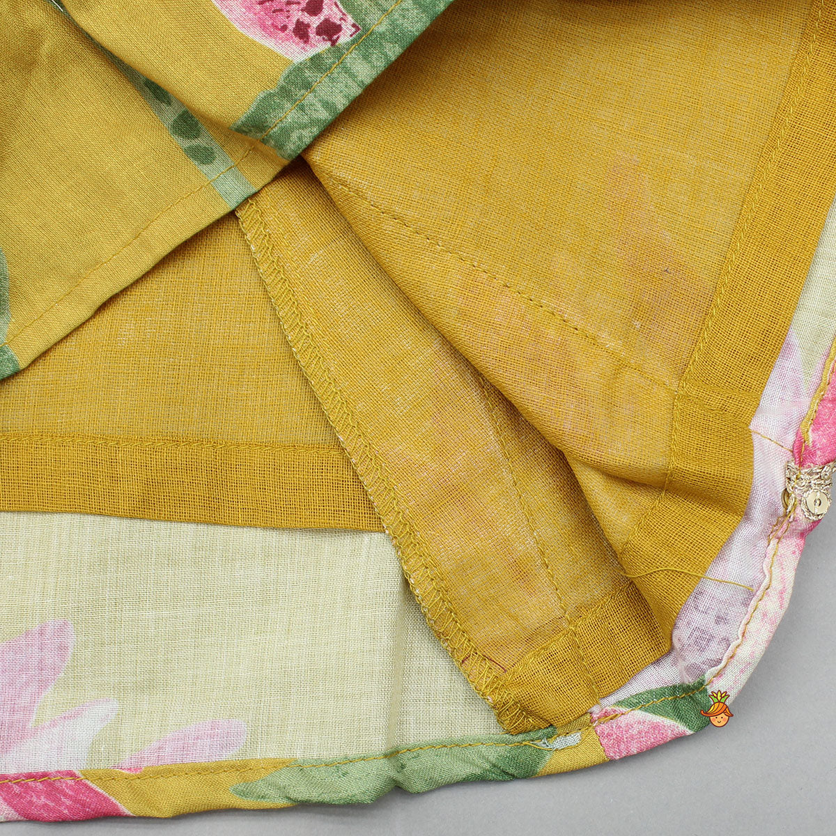 Floral Printed Lace Detailed Kurti With Sharara And Dupatta