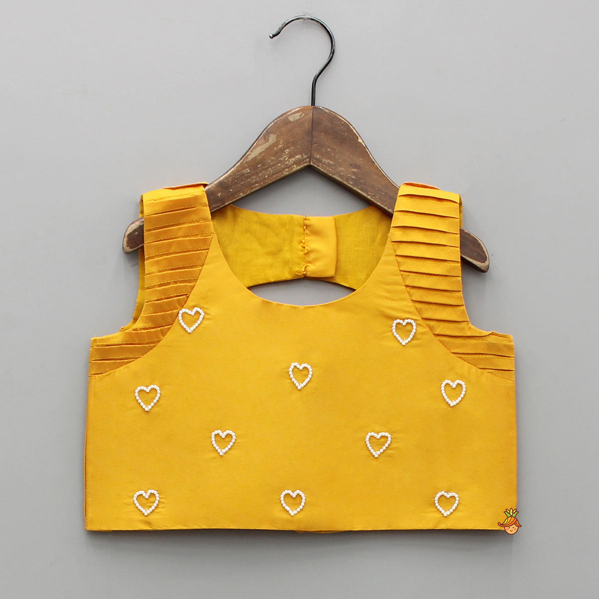 Little Hearts Embroidered Top With Hearts Embroidered Lehenga