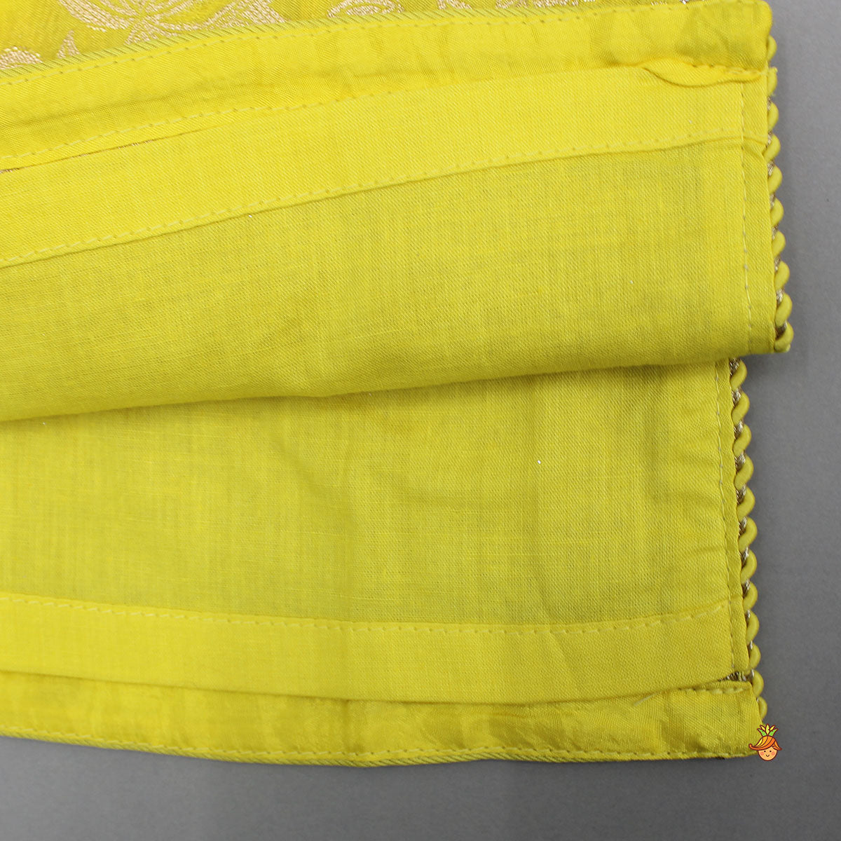 Faux Mirror Embellished Stylish Kurti With Dhoti And Dupatta