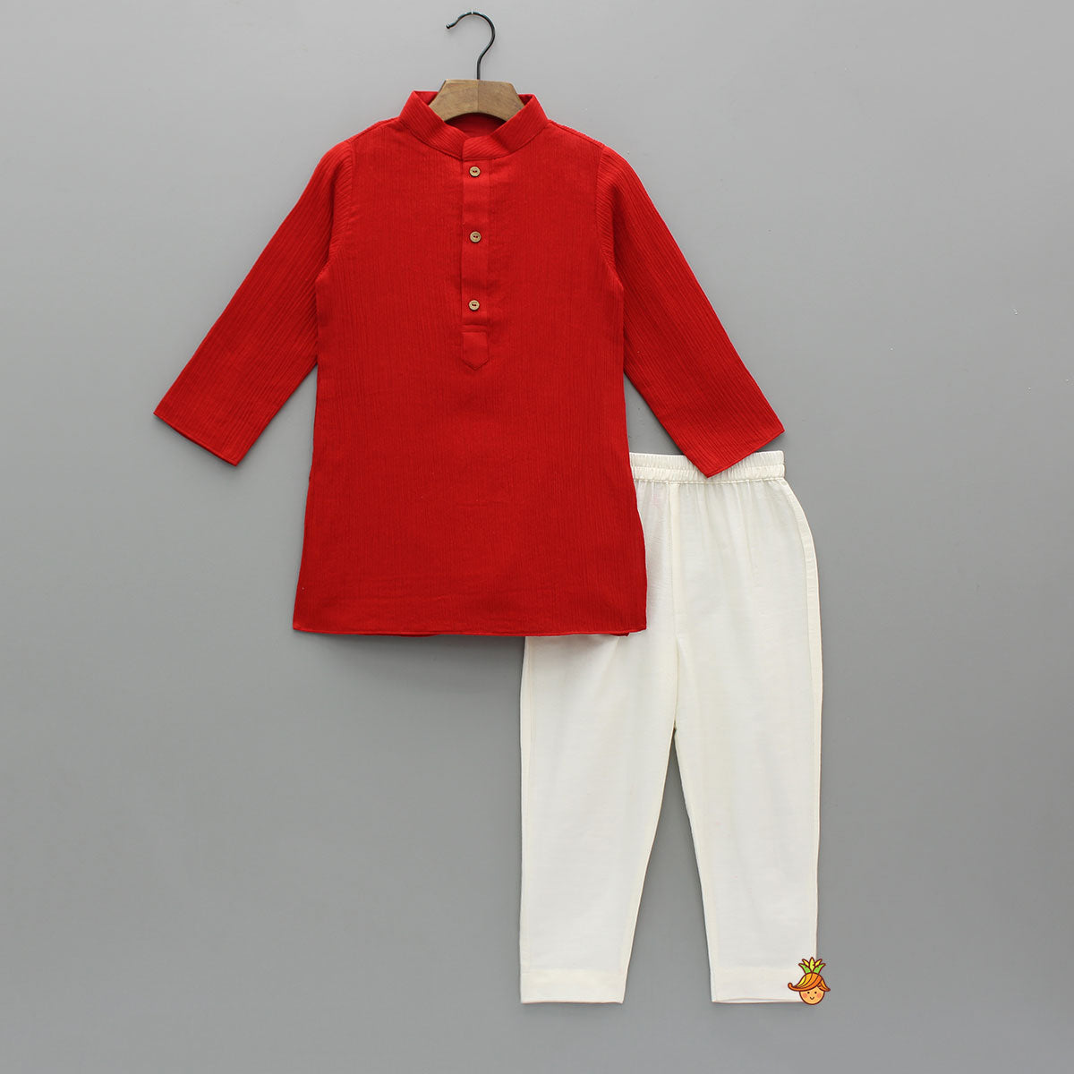 Ethnic Kurta With Embroidered Asymmetric Jacket And Pyjama