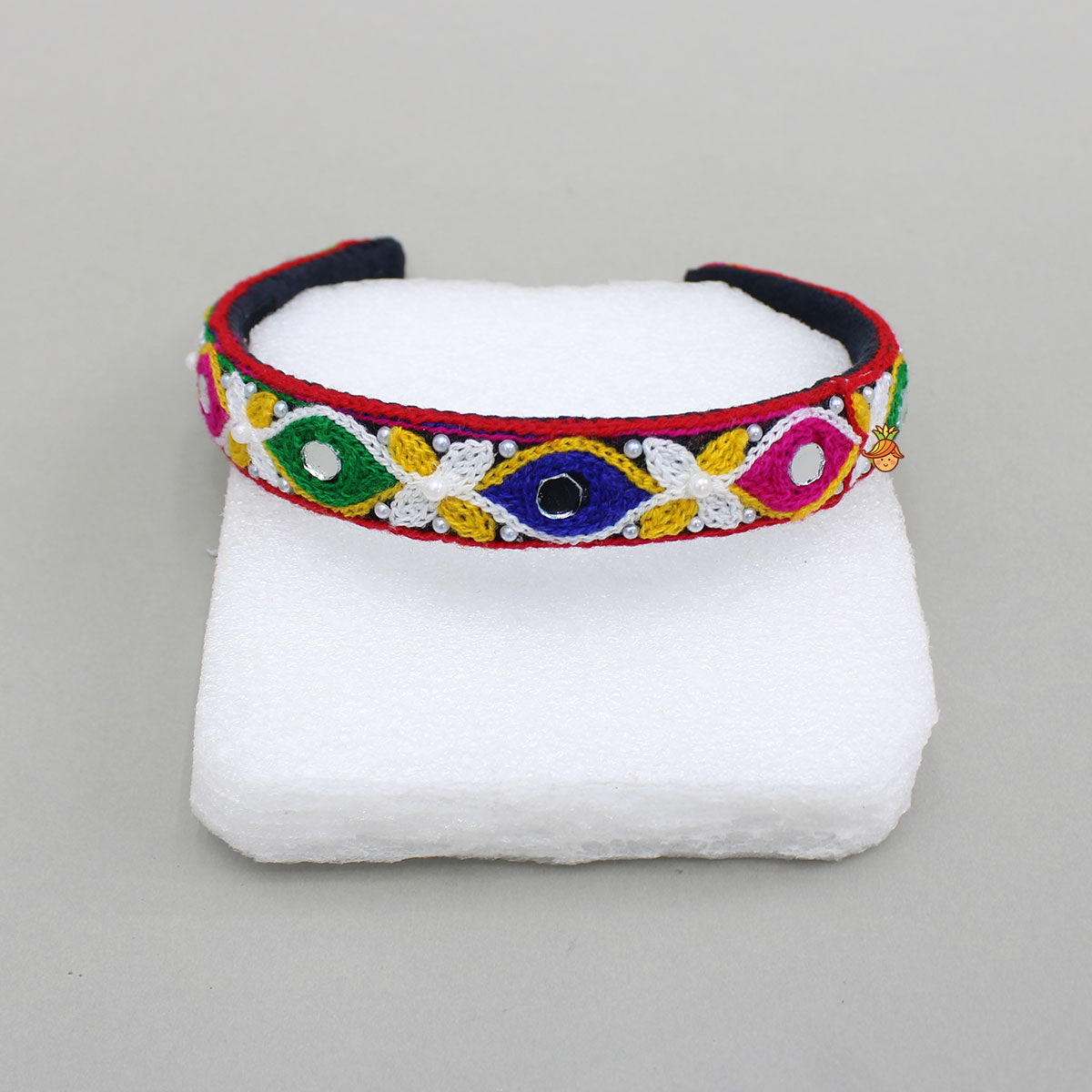 Colourful Thread Embroidered Hair Band