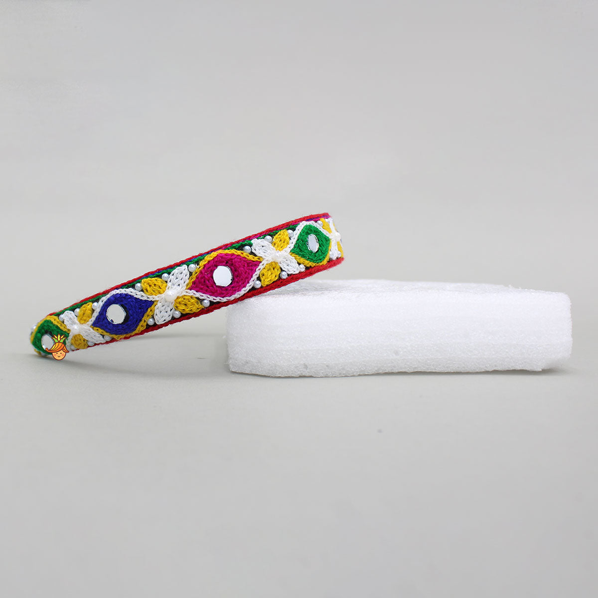 Colourful Thread Embroidered Hair Band