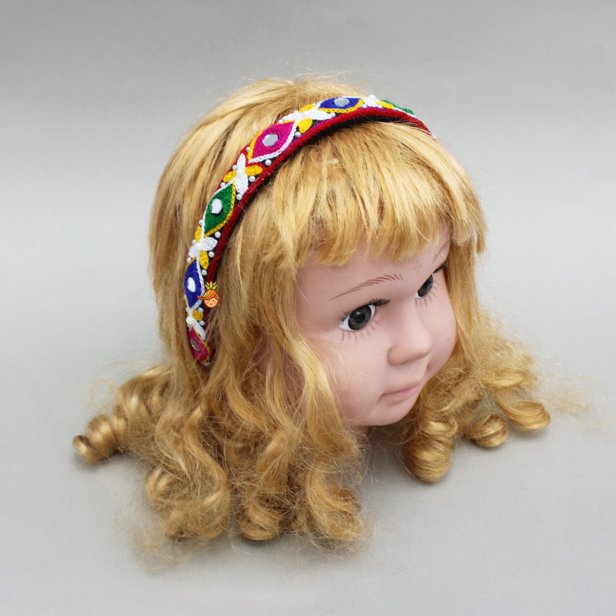 Colourful Thread Embroidered Hair Band