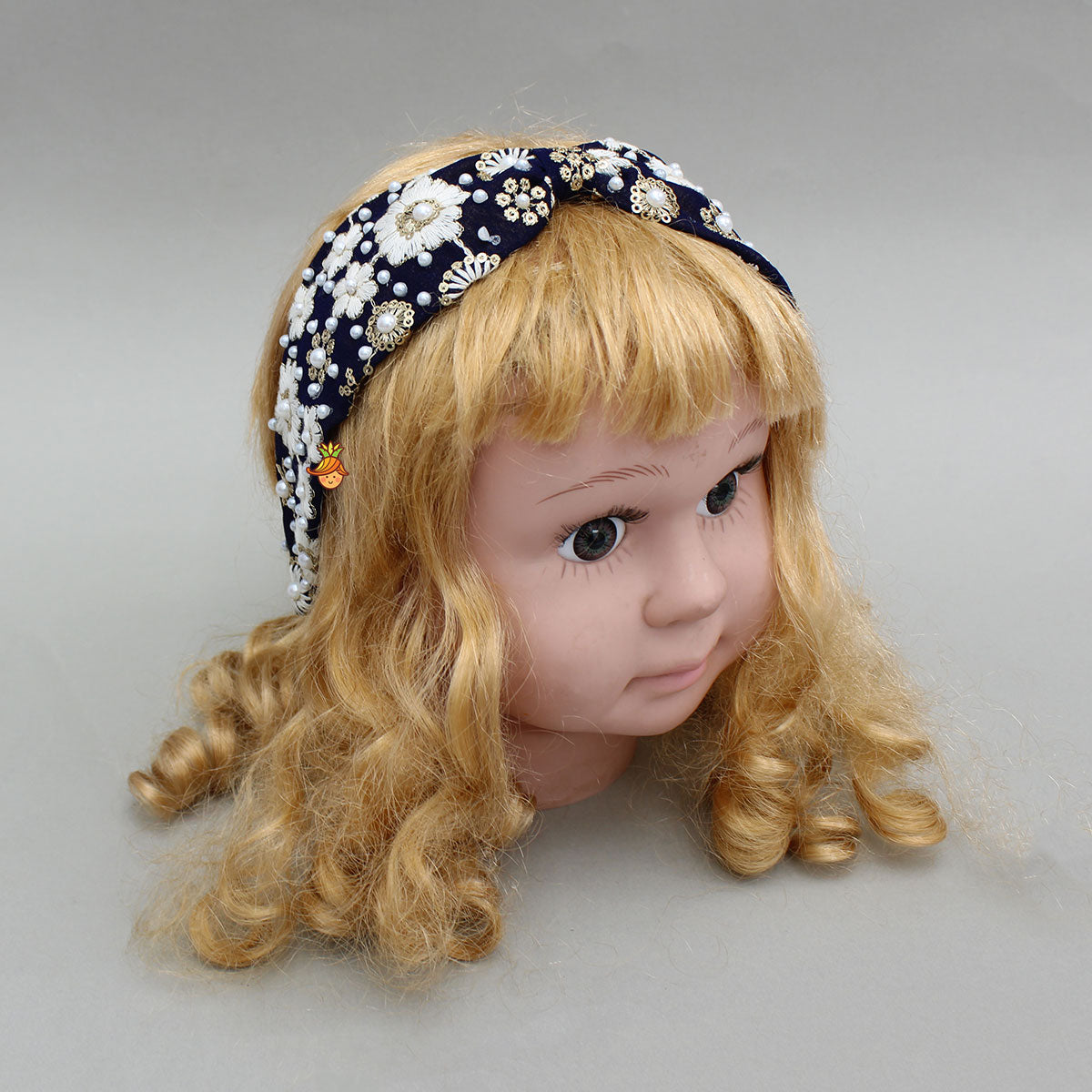 Beautifully Embroidered Blue Hair Band