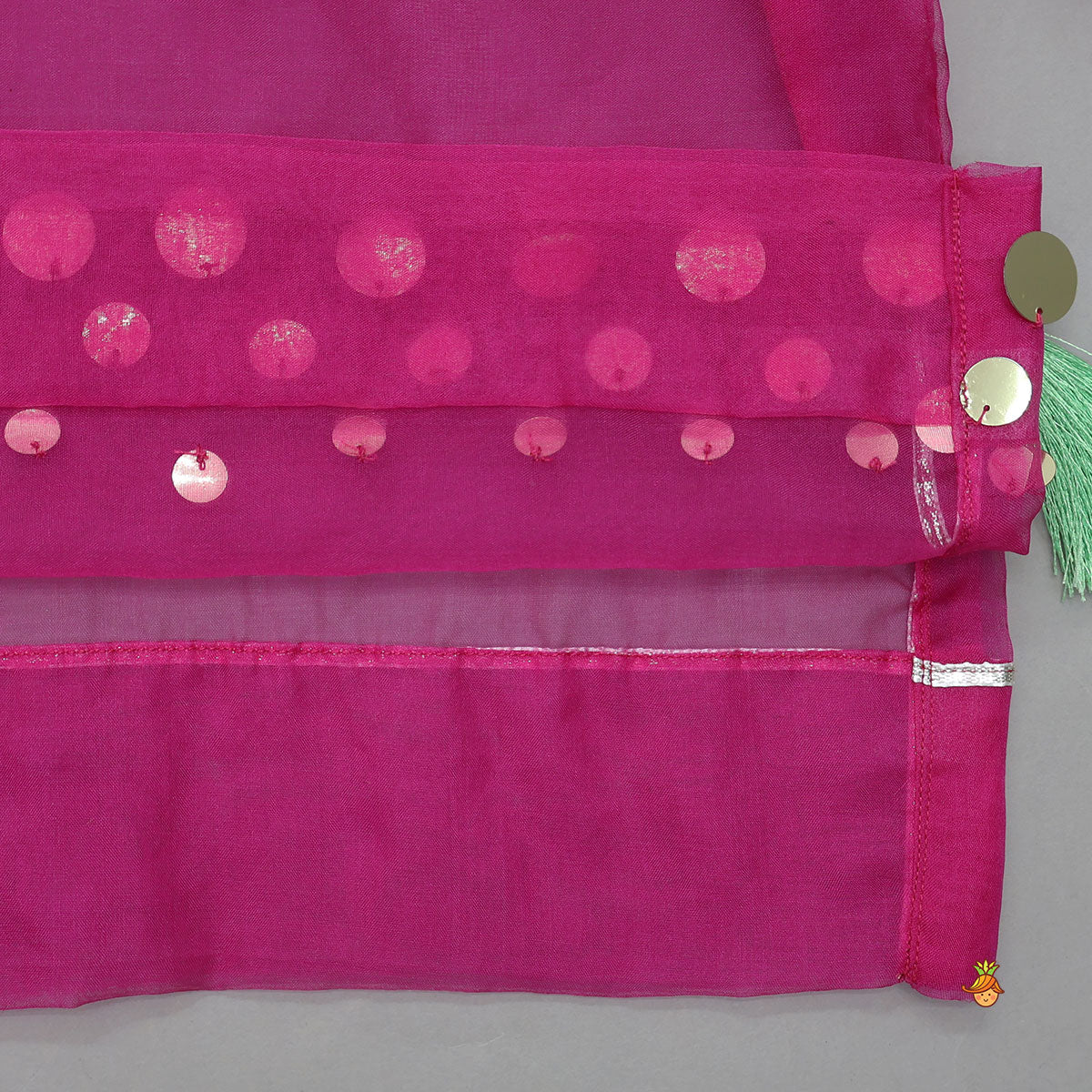 Elegant Strappy Top With Kurti And Ruffled Sharara With Dupatta
