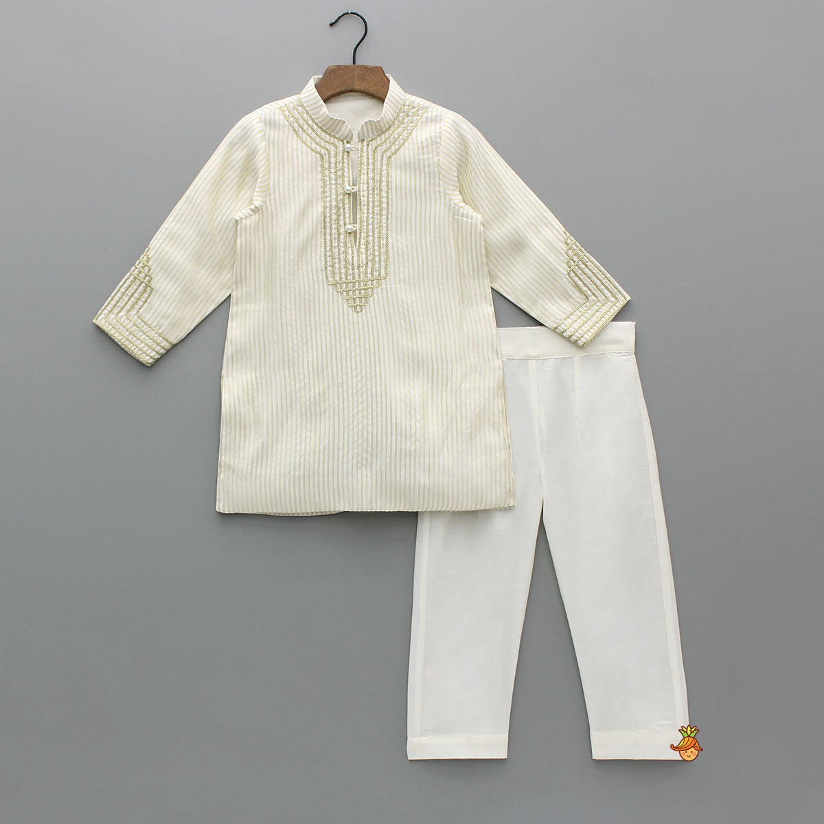 Lurex Stripes Kurta And Pyjama