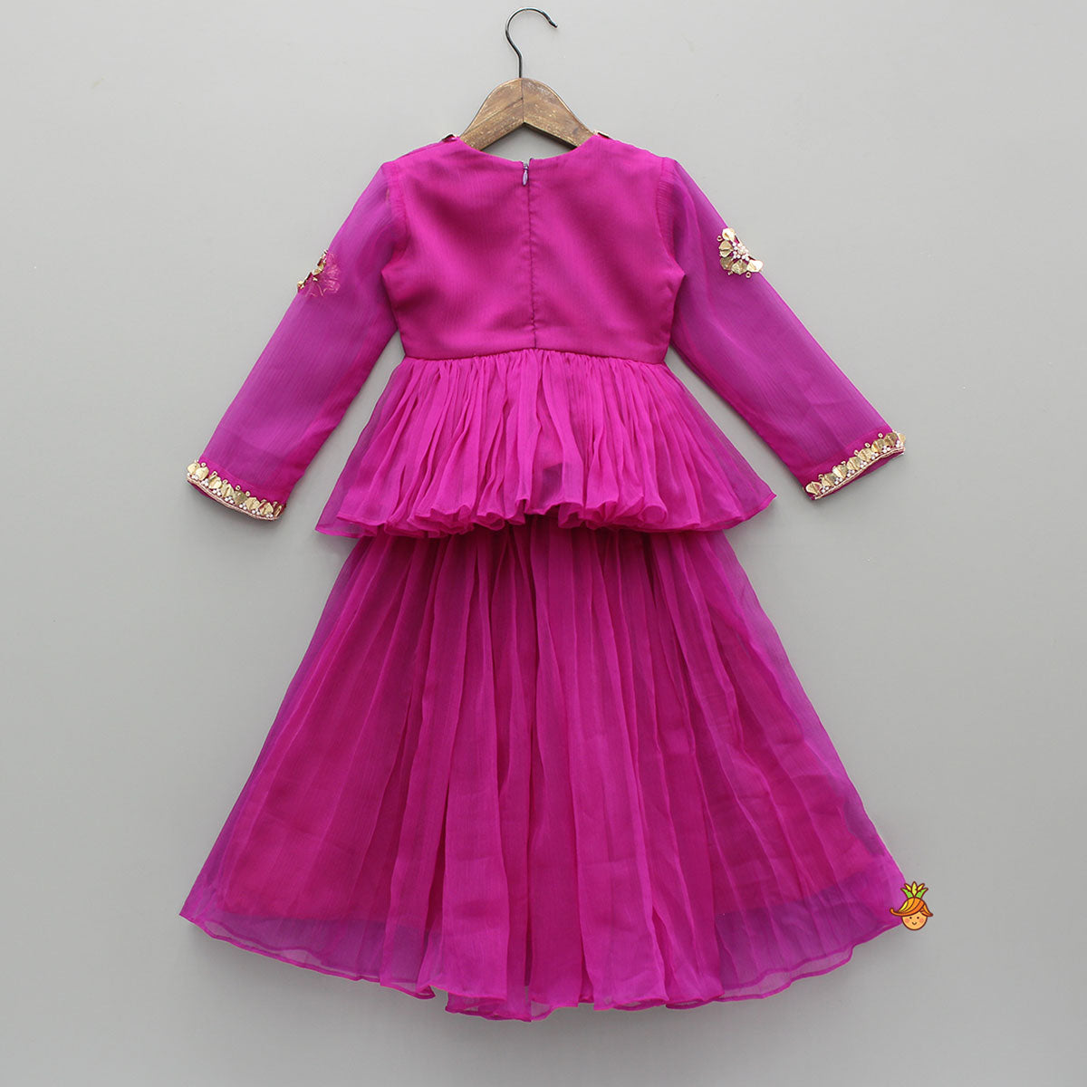 V-Neck Embroidered Top And Lehenga